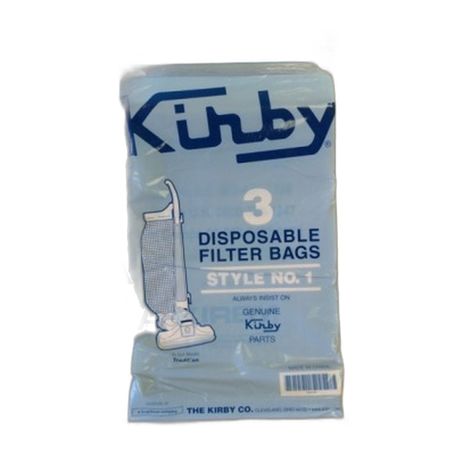Kirby Style 1 Original Standard Vacuum Bags, 3-Pack (Horizontal Oval Hole)