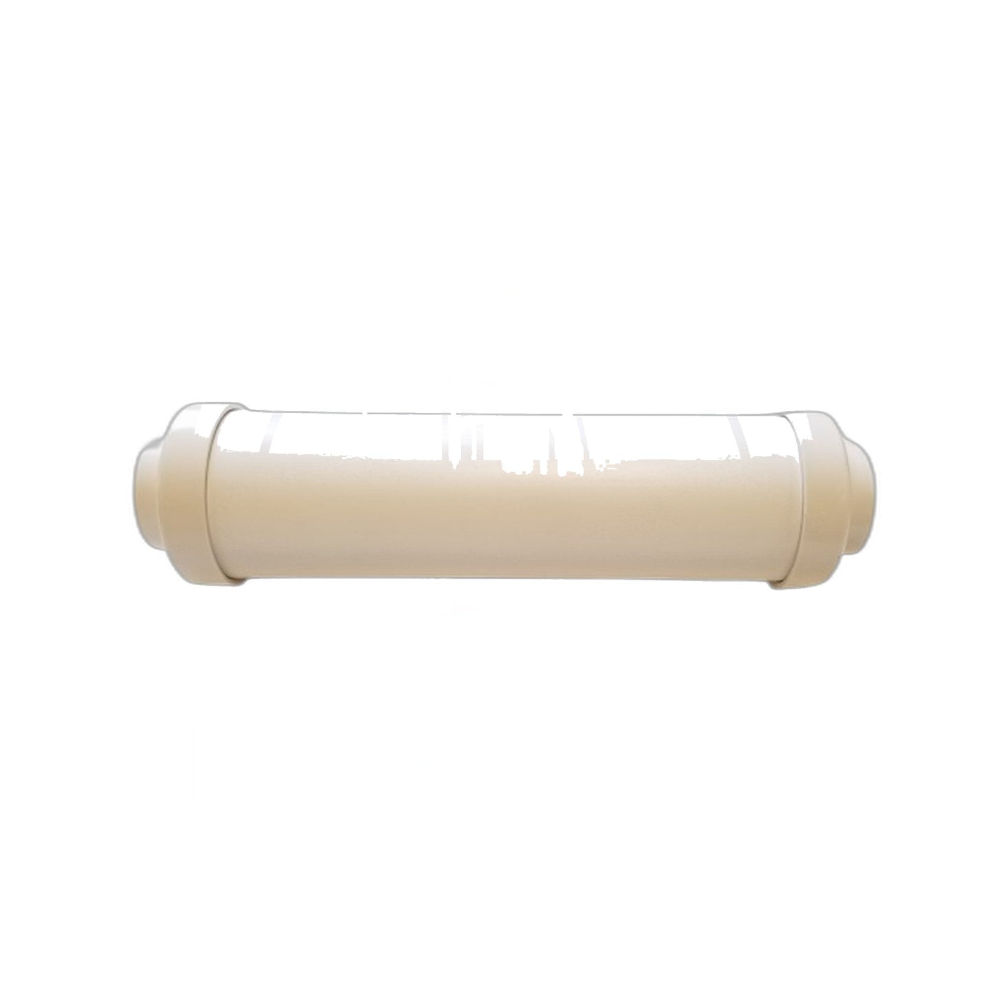 Universal White Exhaust Muffler, 12" x 3" Cylindrical Vacuum Silencer
