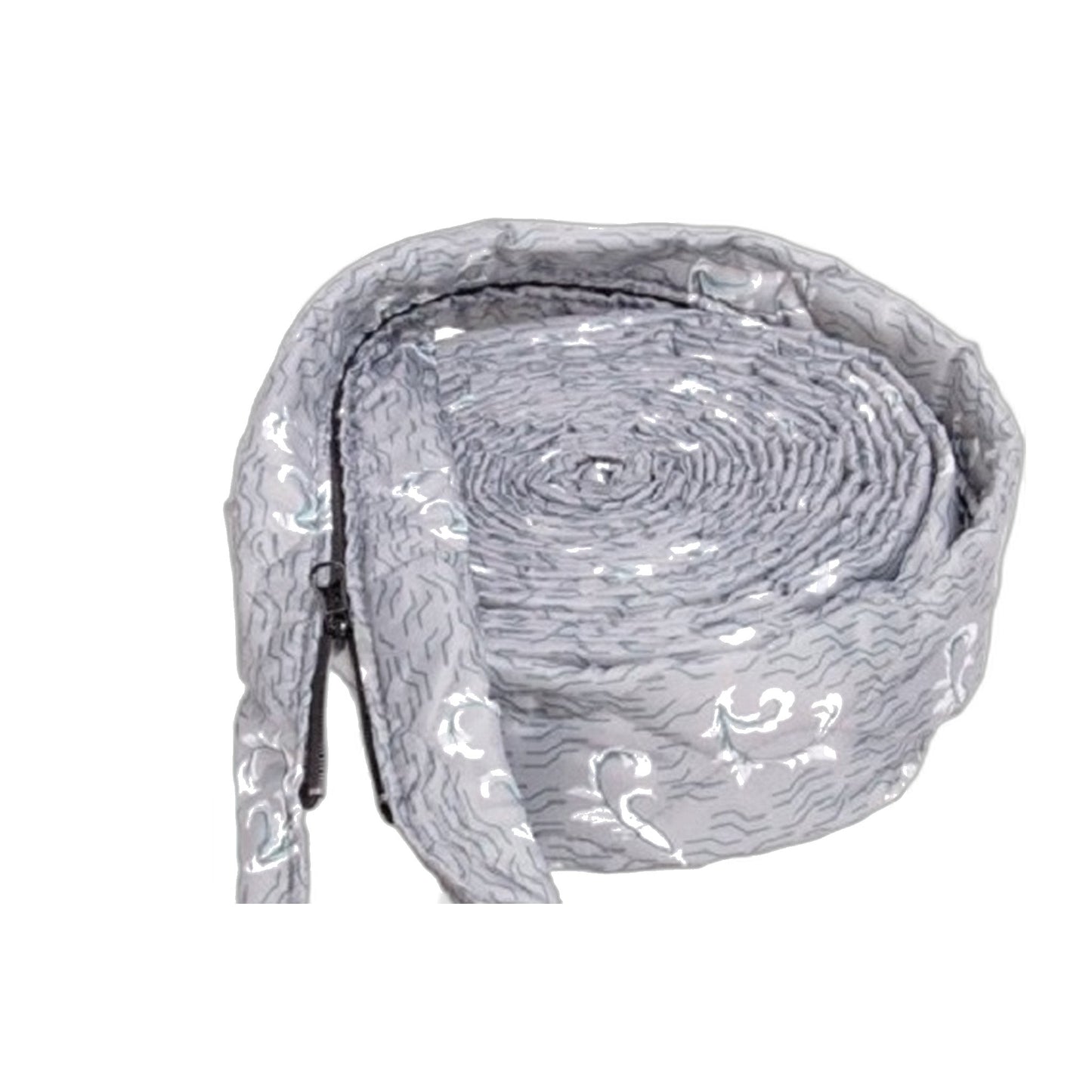 30 ft Padded Central Vacuum Hose Sock with Zipper, Gray Design
