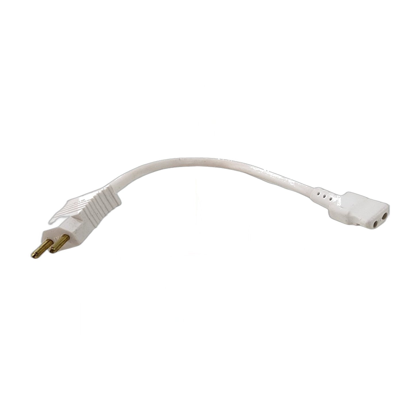 Fitall 12 in. Pigtail Cord, Male/Female, Polarized, White