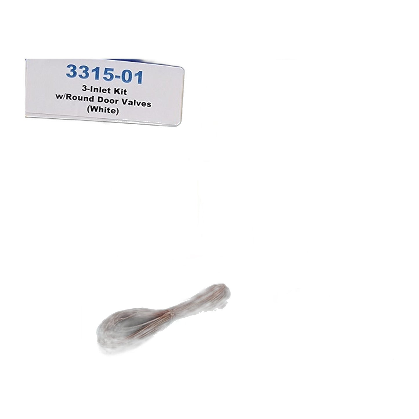 Central Vacuum 3-Inlet Installation Kit, Round Door, White, 50ft Wire