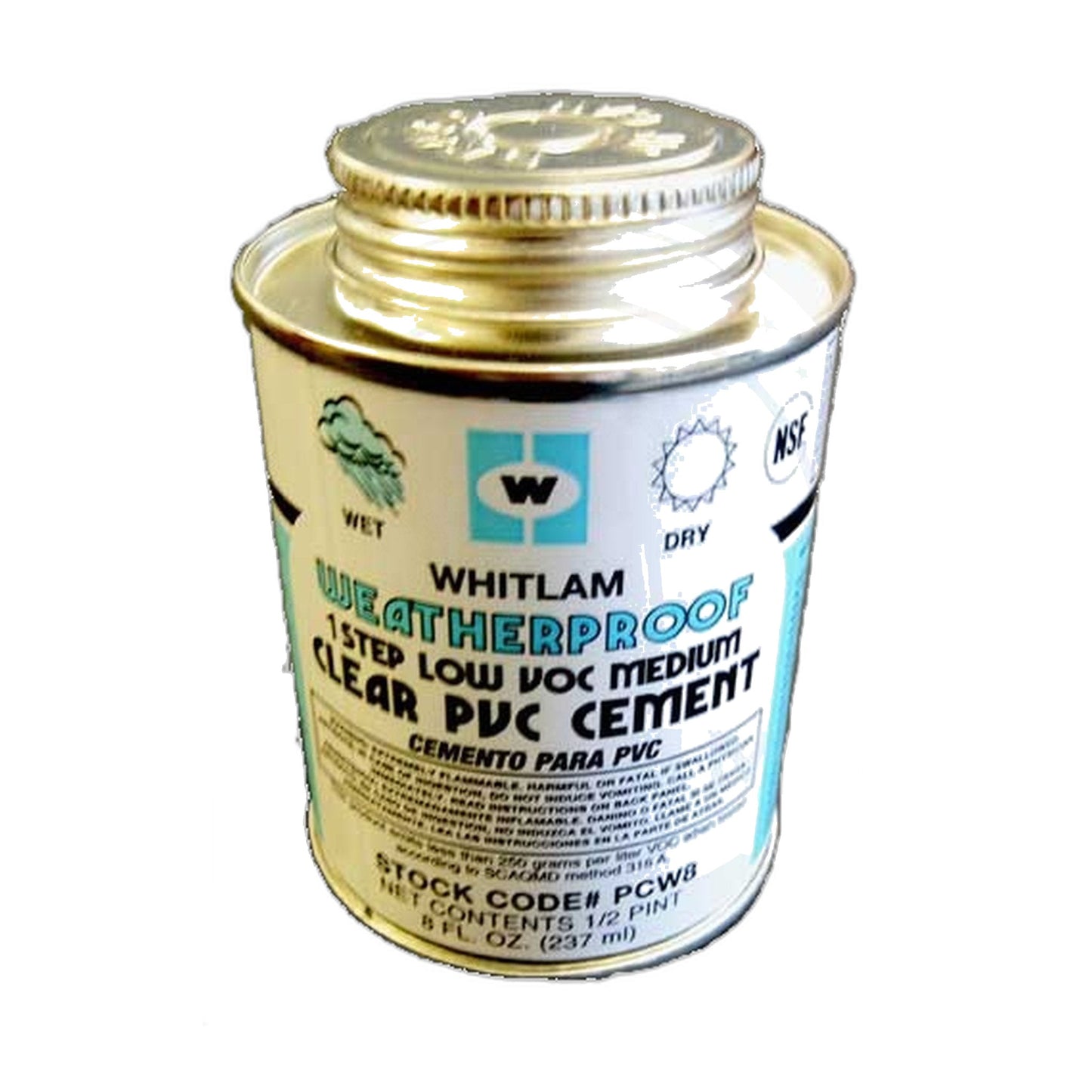 PVC Clear Cement, Cold Weather 1/2 Pint with Dauber