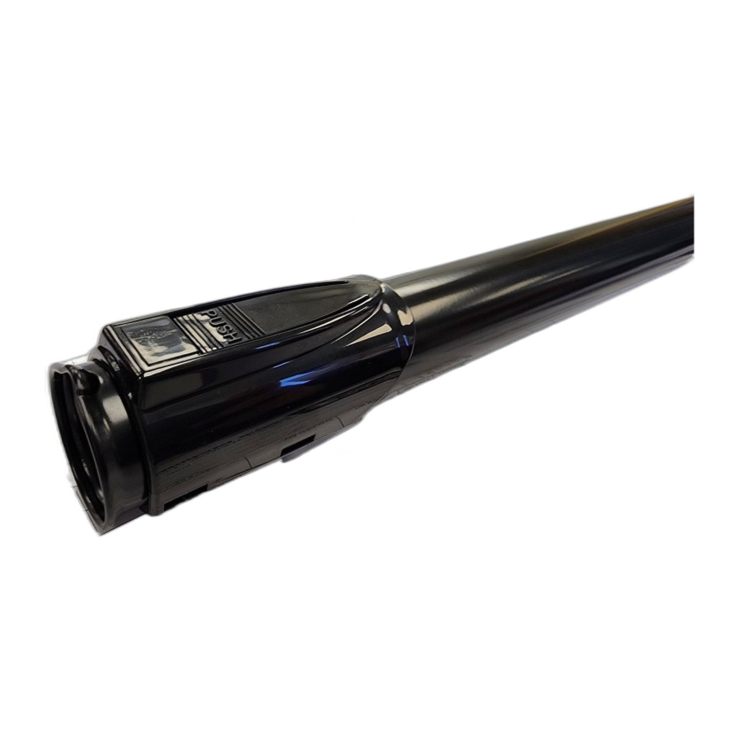 Universal 1-1/4" Black Metal 39" Telescopic Wand, Button-Lock Top, Friction-Fit Bottom