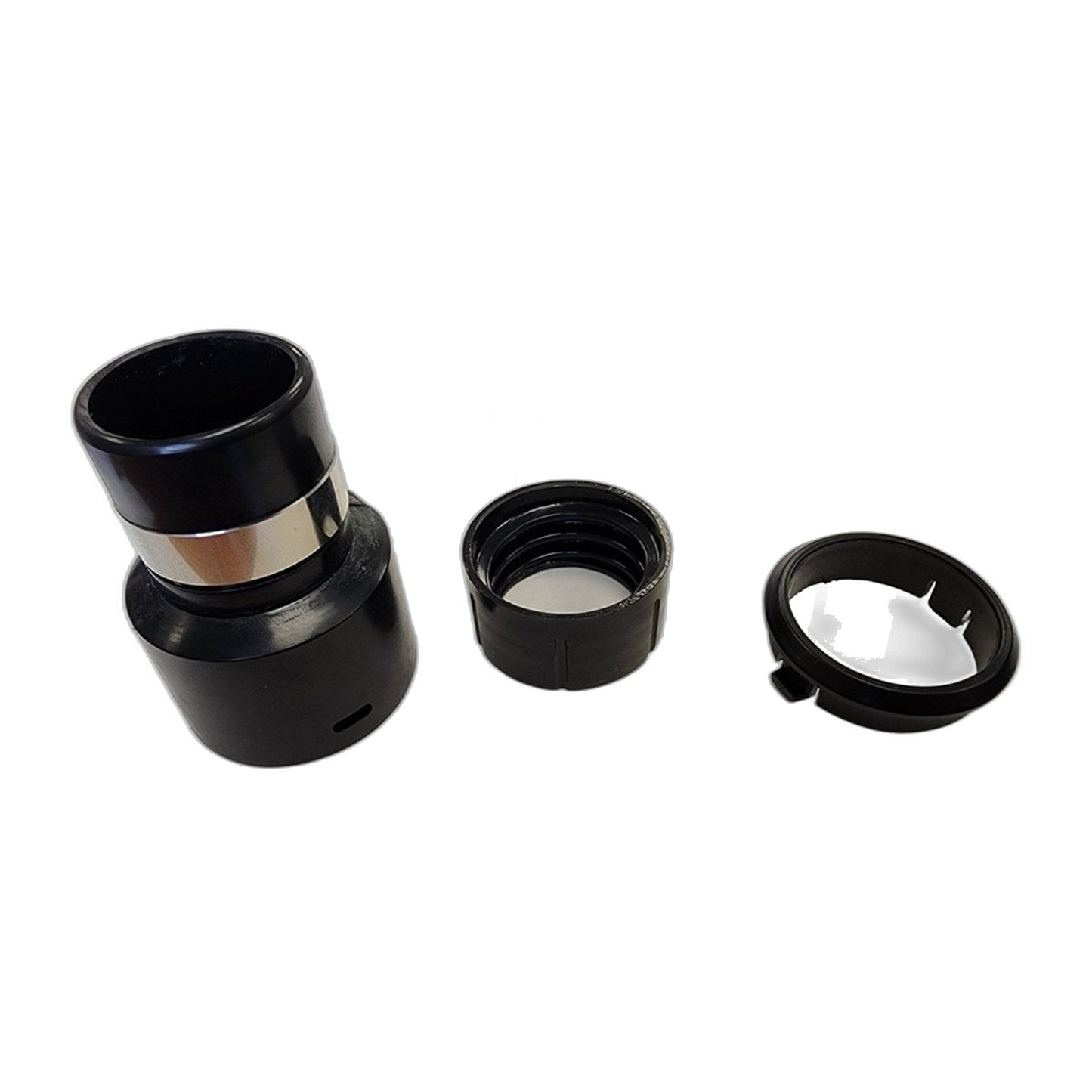 1-1/4" Metal-Banded Swivel CV Hose Cuff, Black, 3-Piece