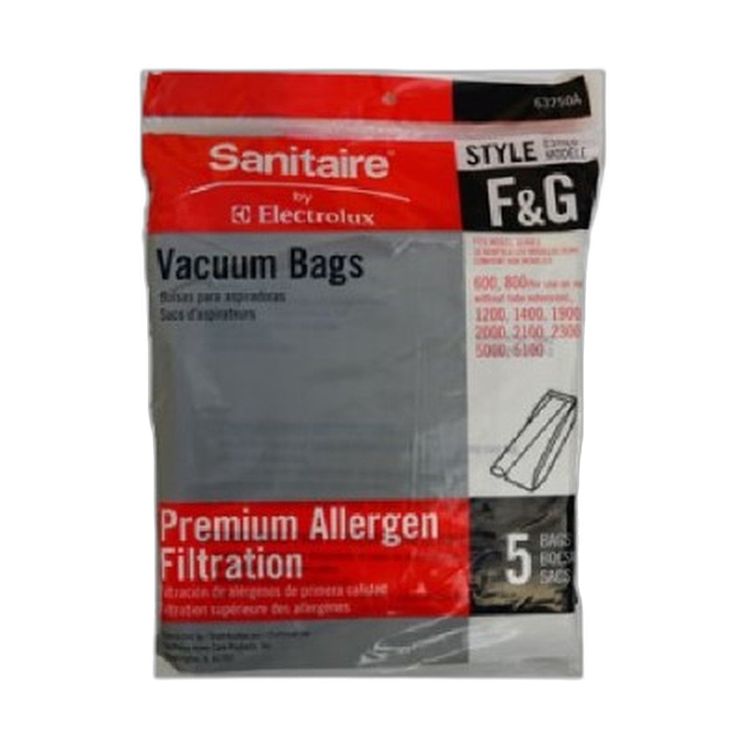 Eureka / Sanitaire Type F&G Allergen Paper Vacuum Bags, 5-Pack
