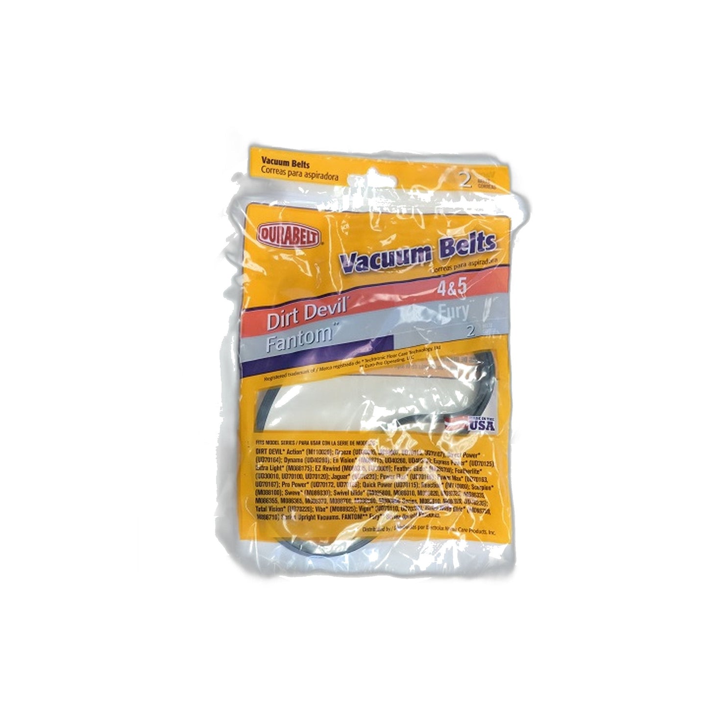 Dirt Devil Style 4 & 5 Vacuum Belt, 2-Pack (Replaces 1720410001)
