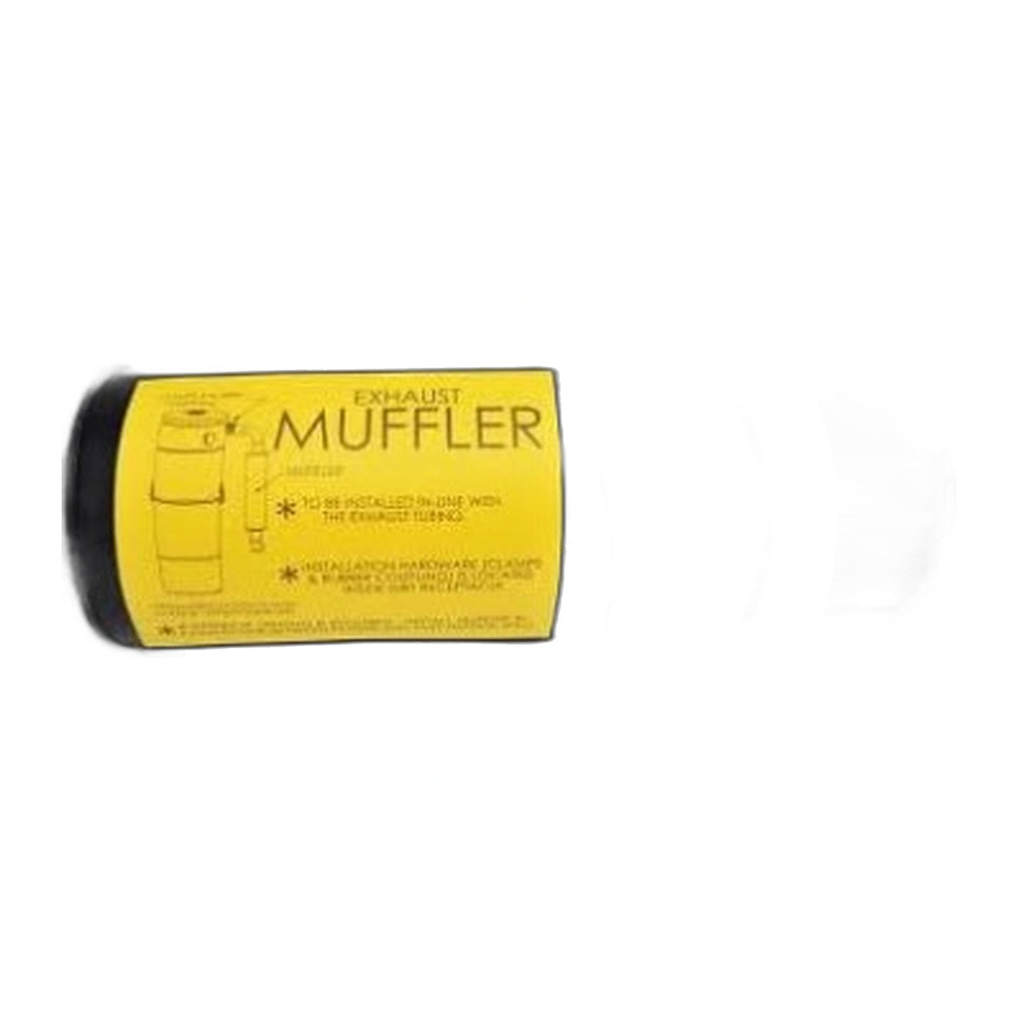 Universal Deluxe Exhaust Muffler, 12" x 4-1/2" Black Vacuum Silencer