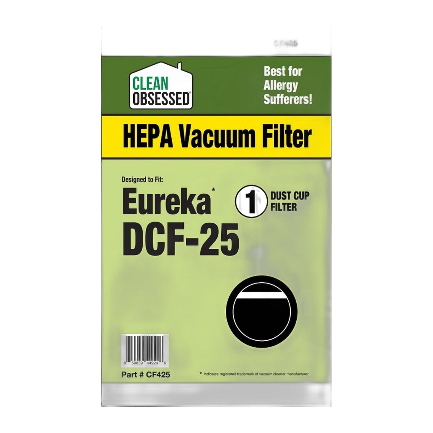 Eureka DCF-25 Filter for AirSpeed AS Series & 5400 (Replacement)
