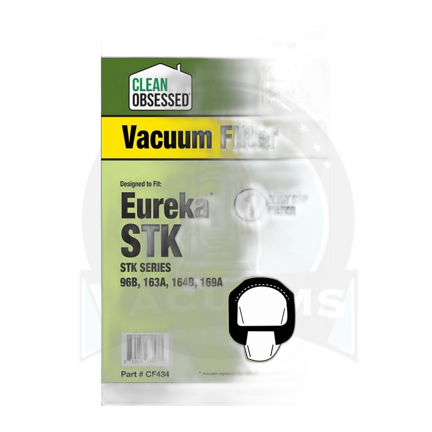 Eureka Stick Vac Dust Cup Filter for STK Series 96B, 162A, 164B, 169A