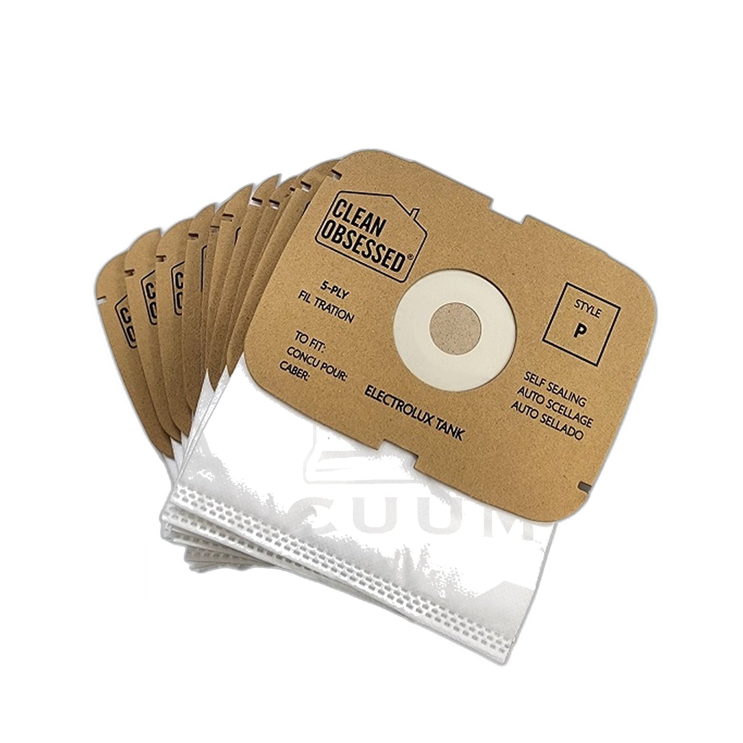 Clean Obsessed Type P Platinum Canister HEPA Bags, 12-Pack