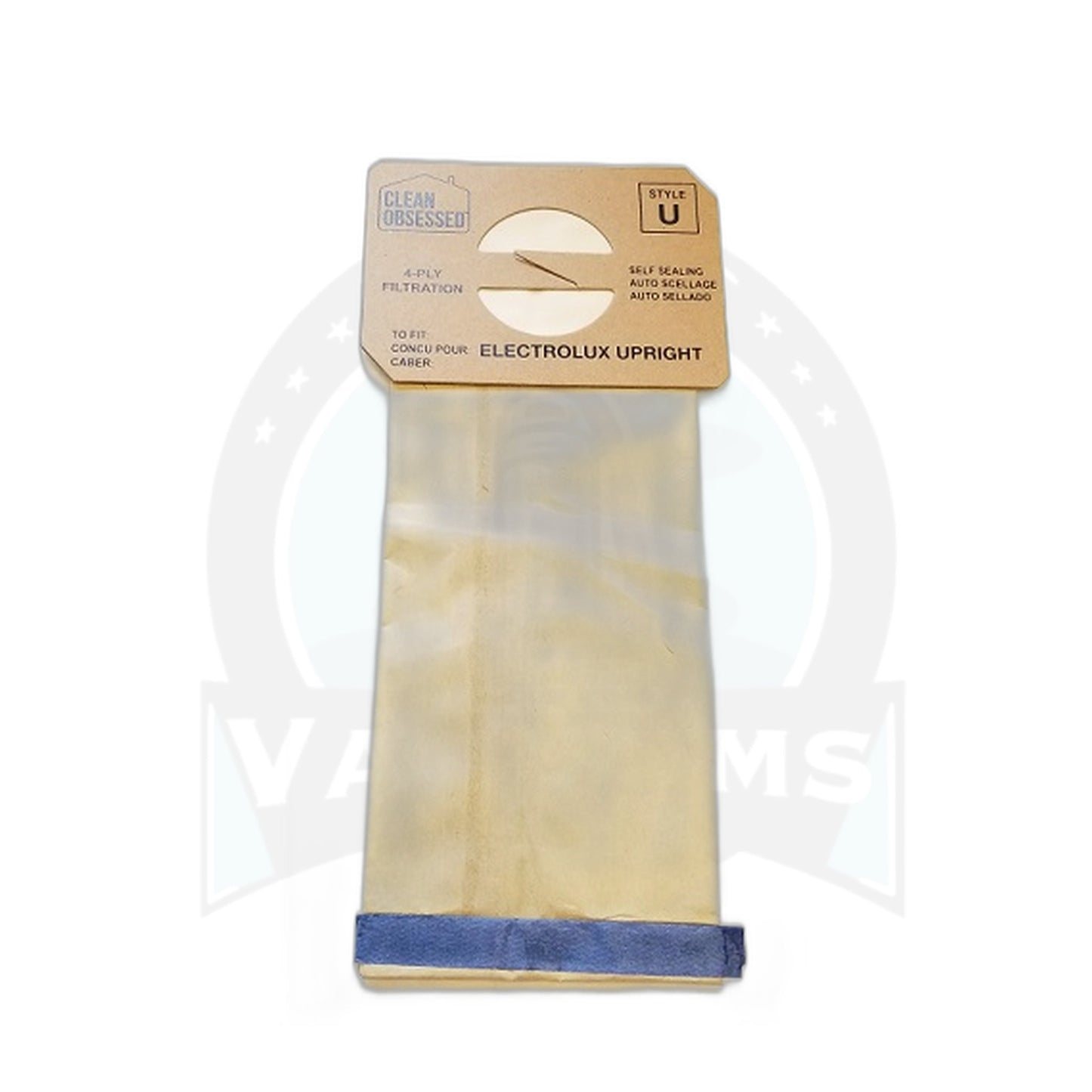 Lux Upright 4-Ply Paper Vacuum Bags, Box of 100