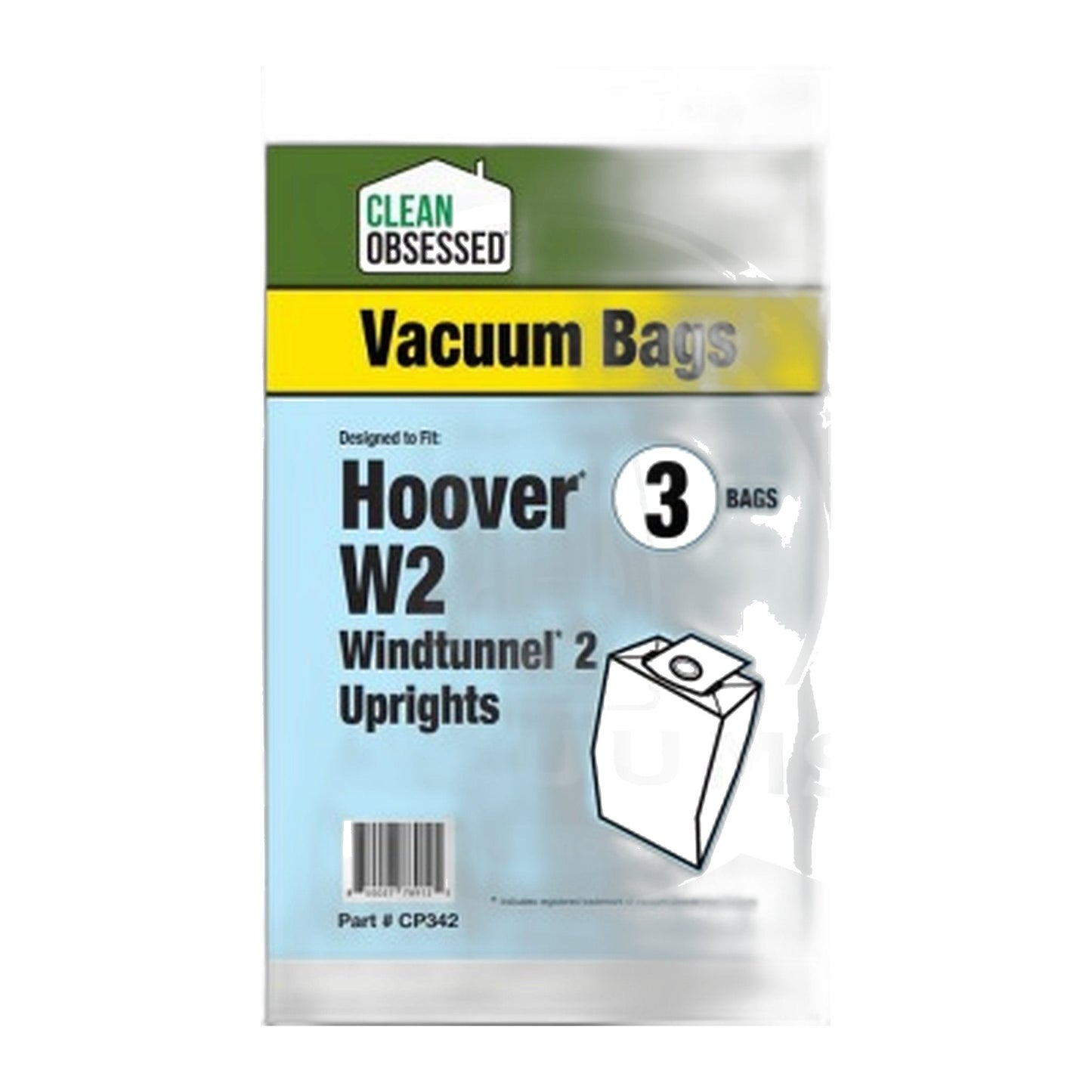 Clean Obsessed Hoover Type W2 Micro Filtration Vacuum Bags, 3-Pack