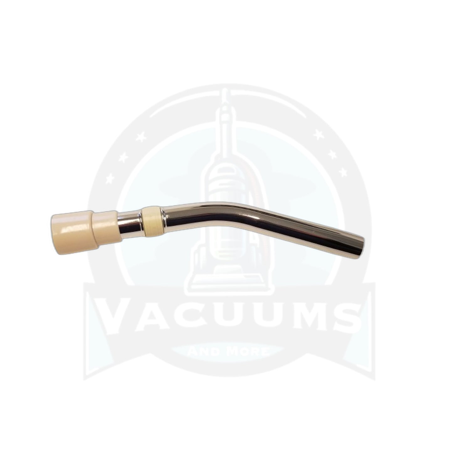 Fit All Curved Chrome Metal Hose End, 1-1/4" Beige Cuff with AFR