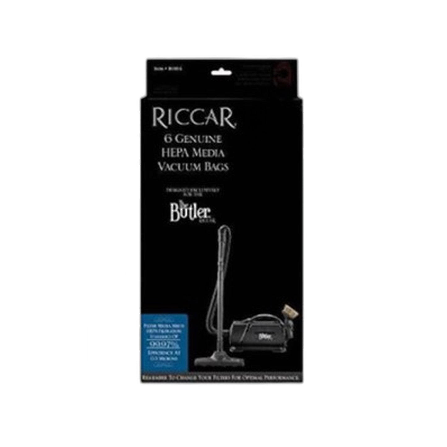 Riccar ROH-6 Type O HEPA Paper Bags for Butler, 6-Pack