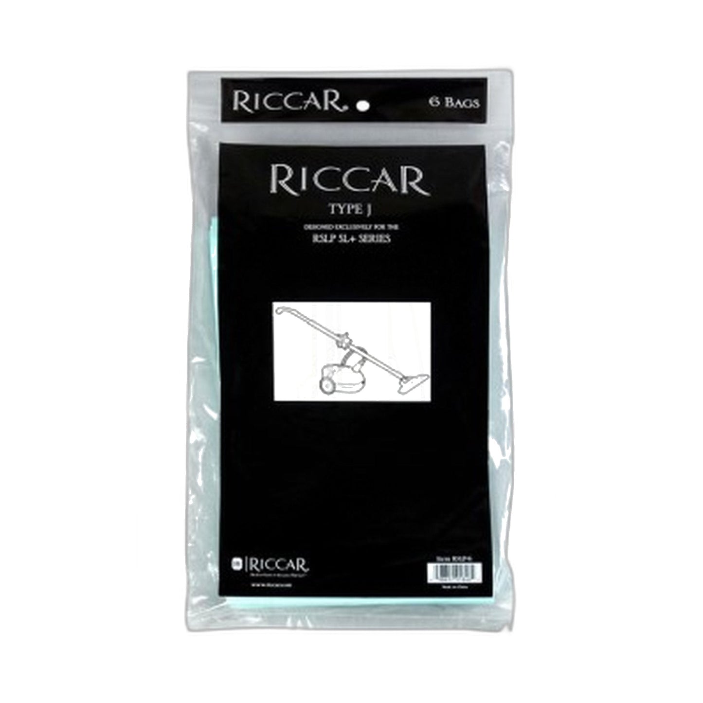 Riccar RSLP-6 SupraLite Canister Original Paper Bags, 6-Pack