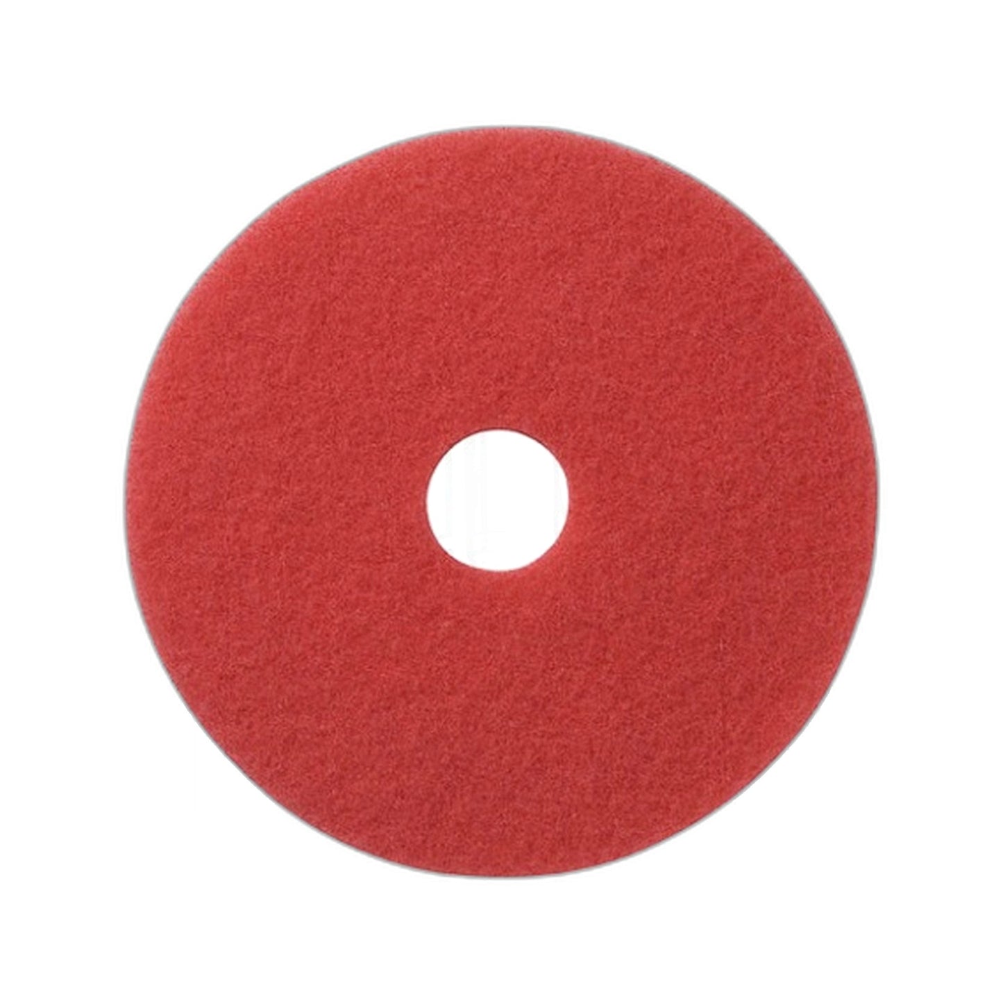 17" Red Scrub Floor Pads - Case of 5 for Rotary Machines