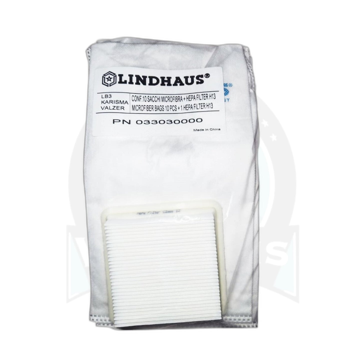 Lindhaus LB3 / Valzer Microfiber Bag Package with HEPA H13