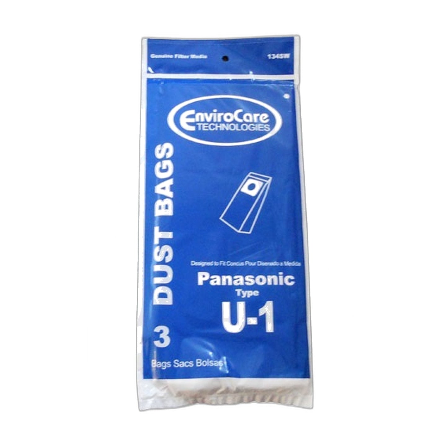Panasonic Type U-1 Enviro Single-Wall Paper Vacuum Bags (3-Pack)