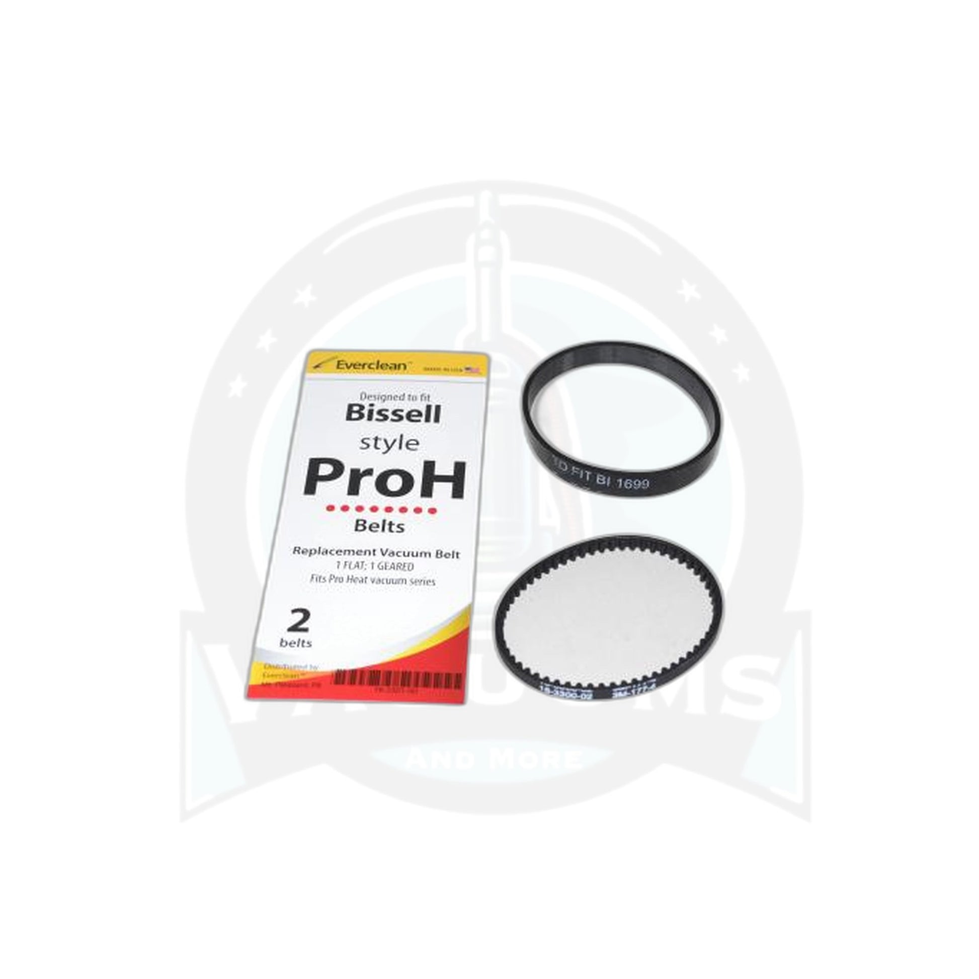 Bissell ProHeat Belt Set 1 Flat and 1 Geared Replacement - Bissell