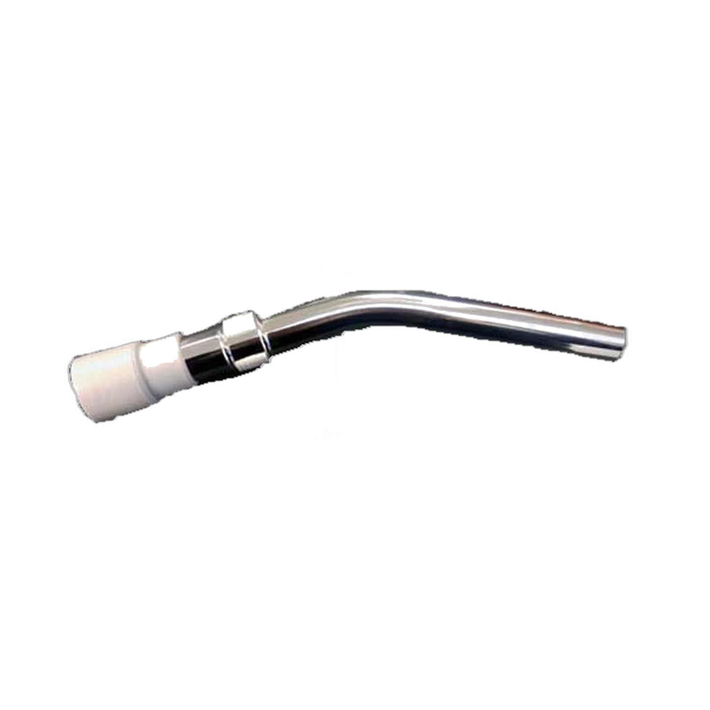 Fit All Chrome Curved Button-Lock Hose End, 1-1/4" Cuff & AFR