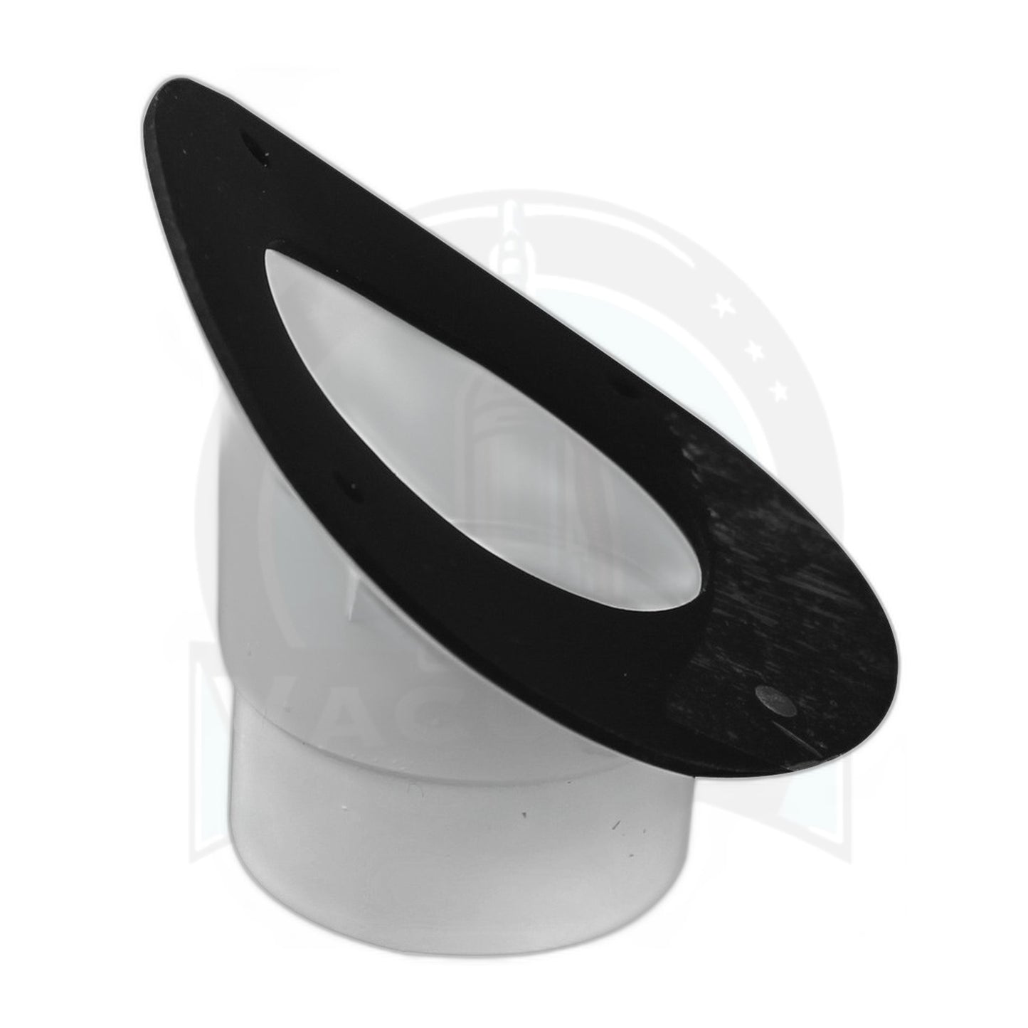 Vaculine Curved Flange Coupling / Intake Fitting, White - Central Vacuum