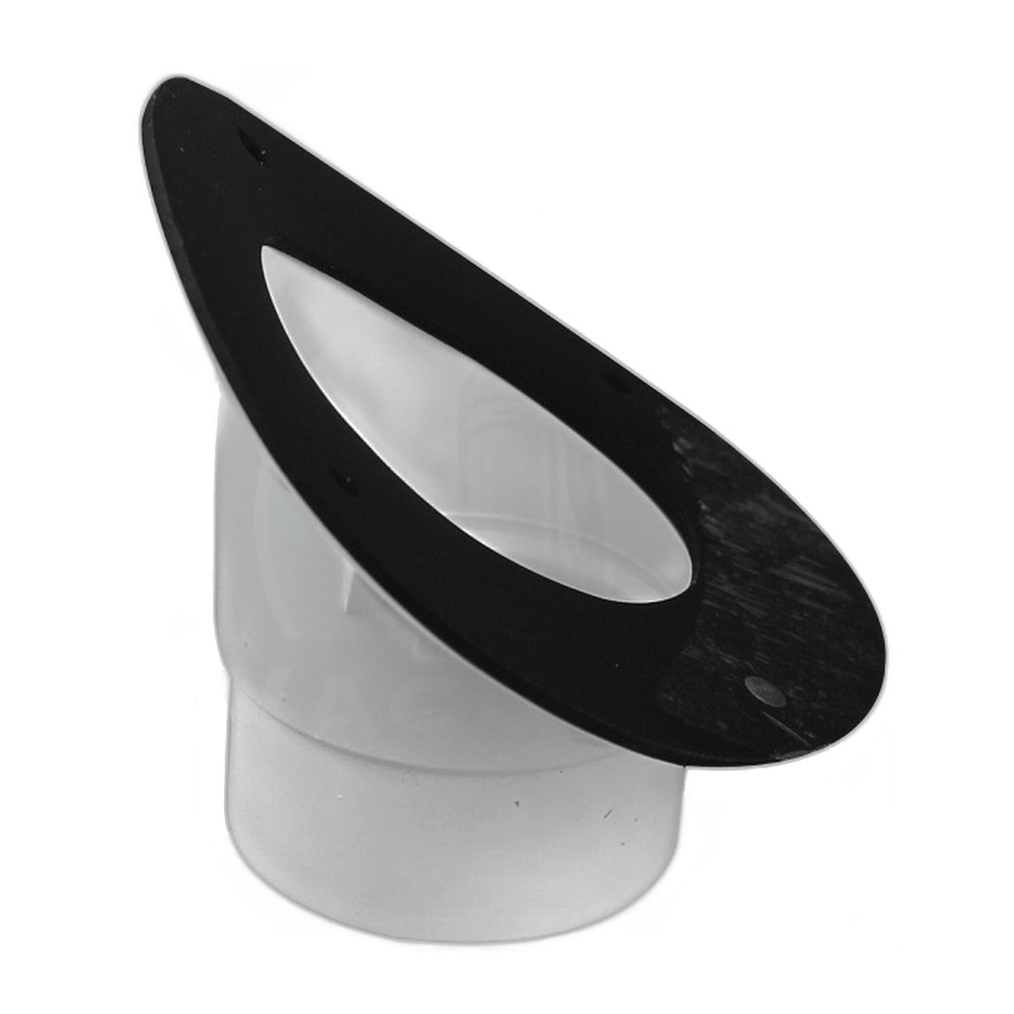 Vaculine Curved Flange Coupling / Intake Fitting, White - Central Vacuum