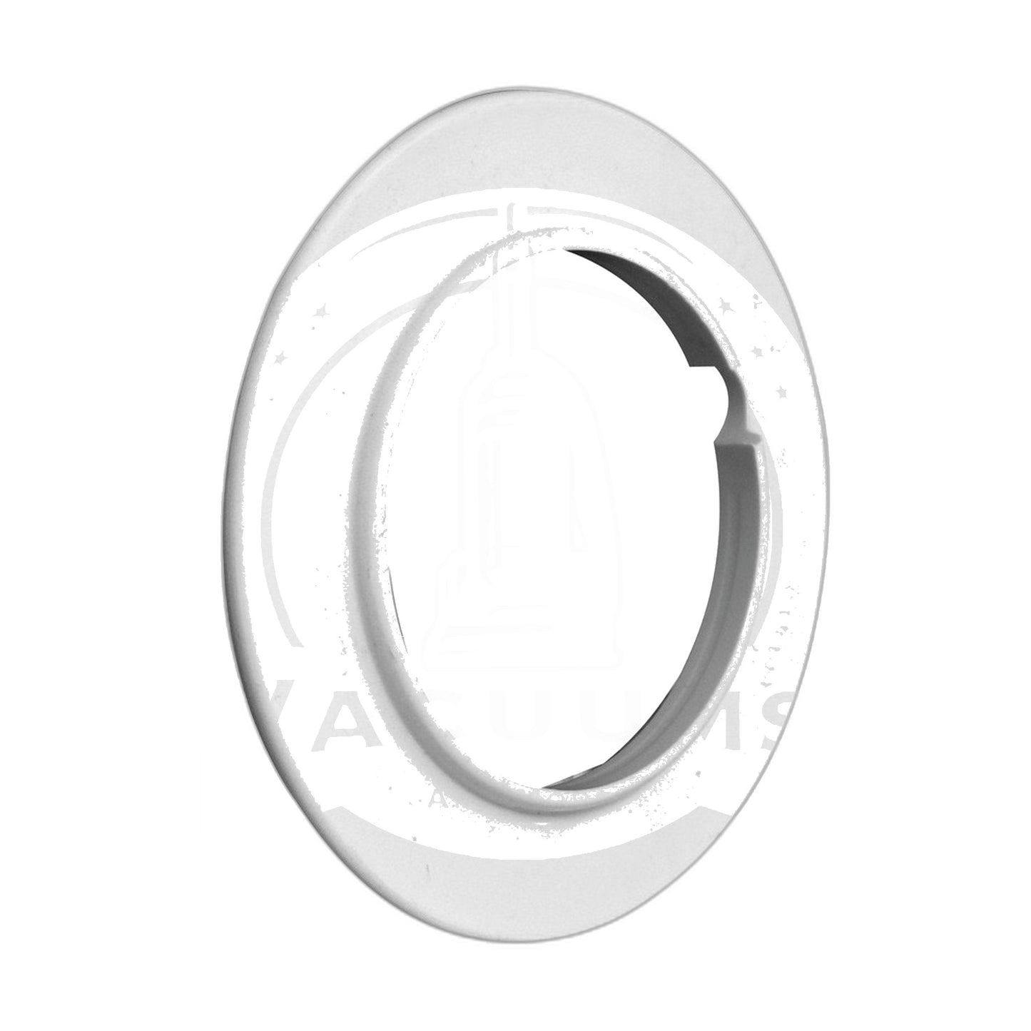Central Vac Pipe Collar, White with Wire Notch - Pipe Trim