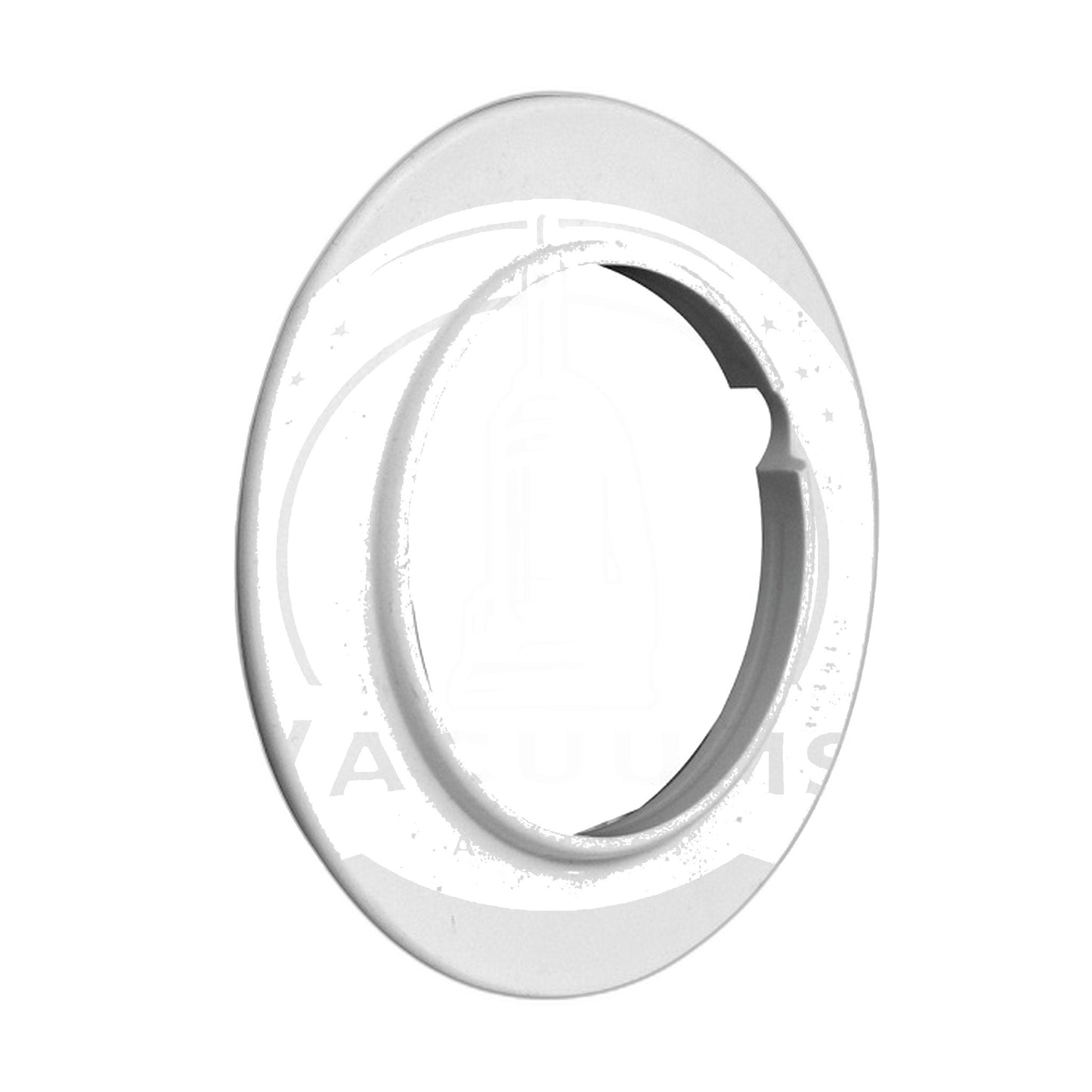 Central Vac Pipe Collar, White with Wire Notch - Pipe Trim