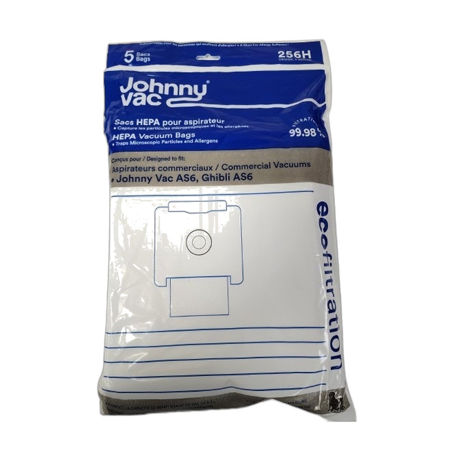 Johnny Vac AS6 HEPA Vacuum Bags, 5-Pack