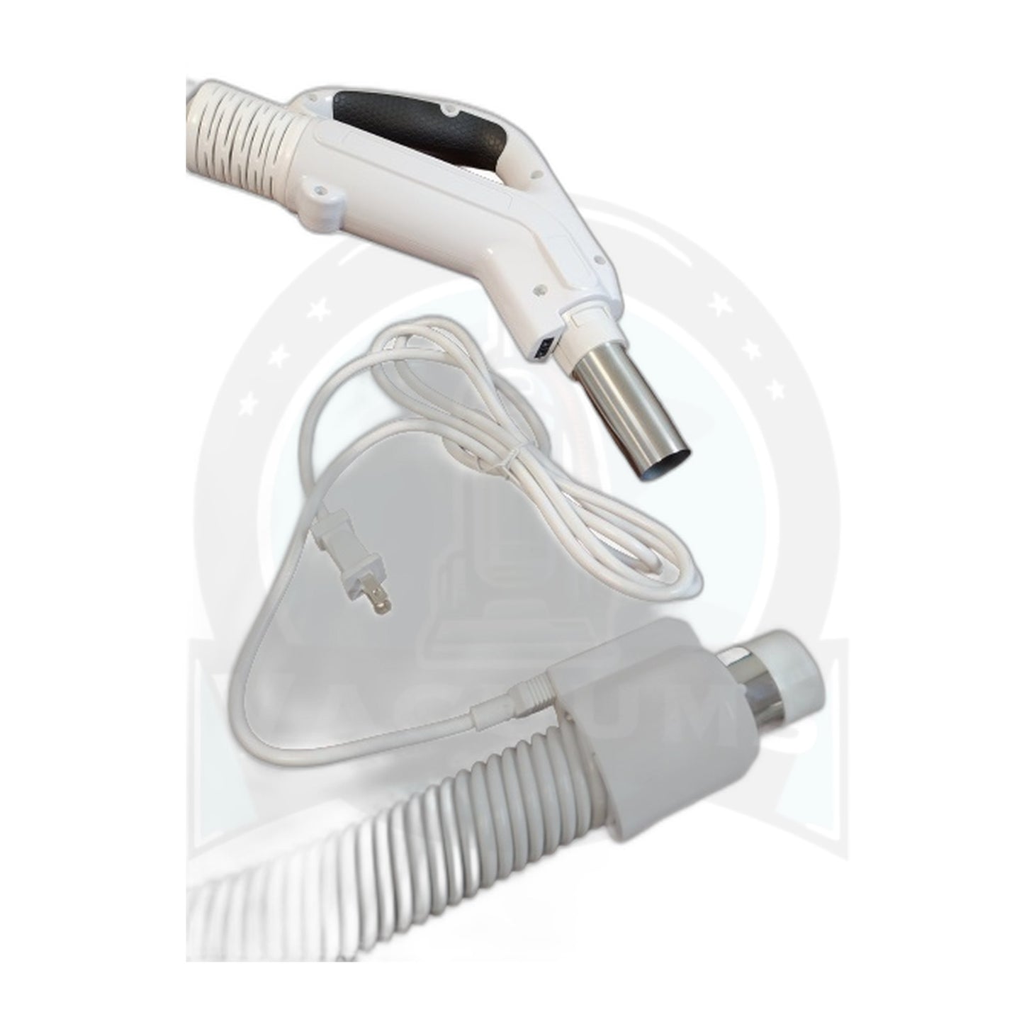 35 ft Dual-Voltage Central Vacuum Hose with Pigtail, 1-3/8" Light Gray