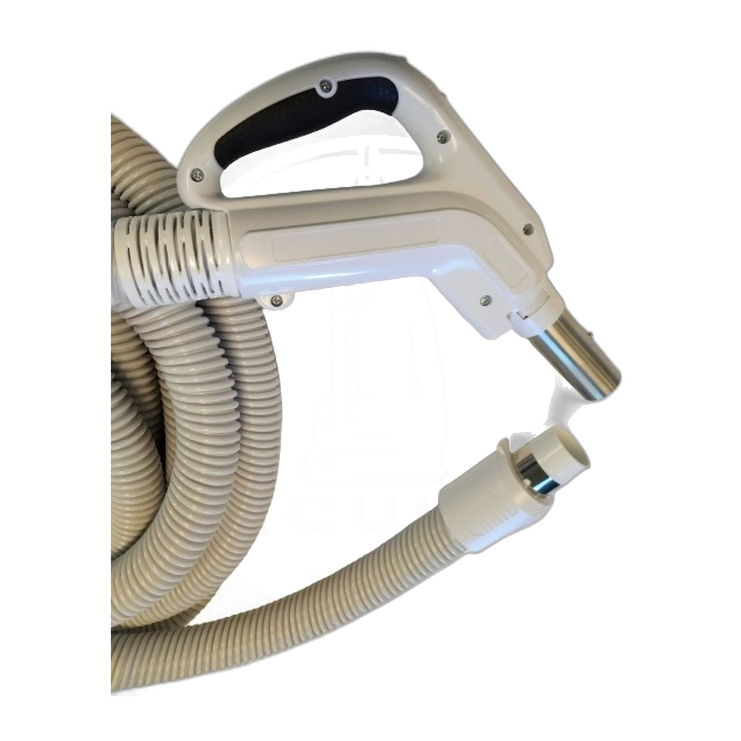 Jinhua 40 ft Low Volt Button-Lock Central Vacuum Hose, Ergonomic Gas-Pump Grip