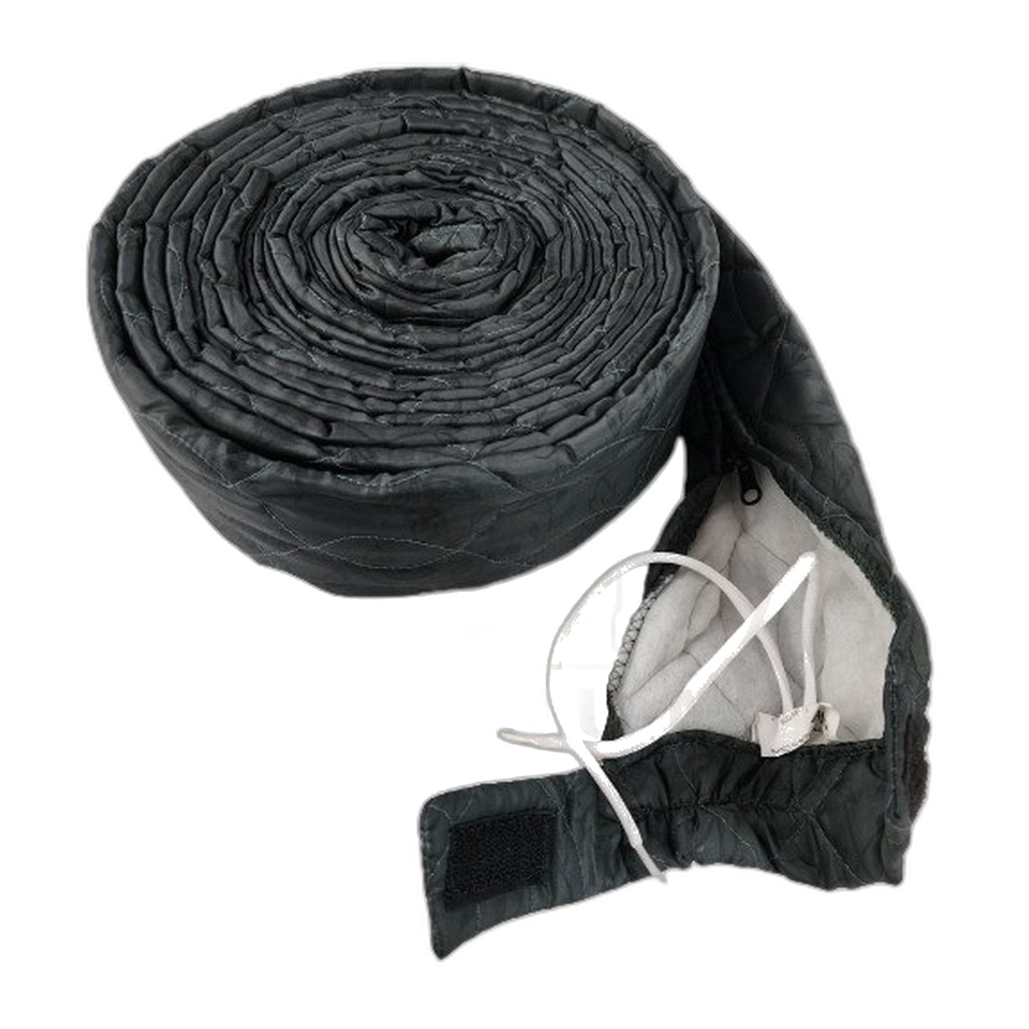 30' Padded Zippered Central Vacuum Hose Sock - Dark Green