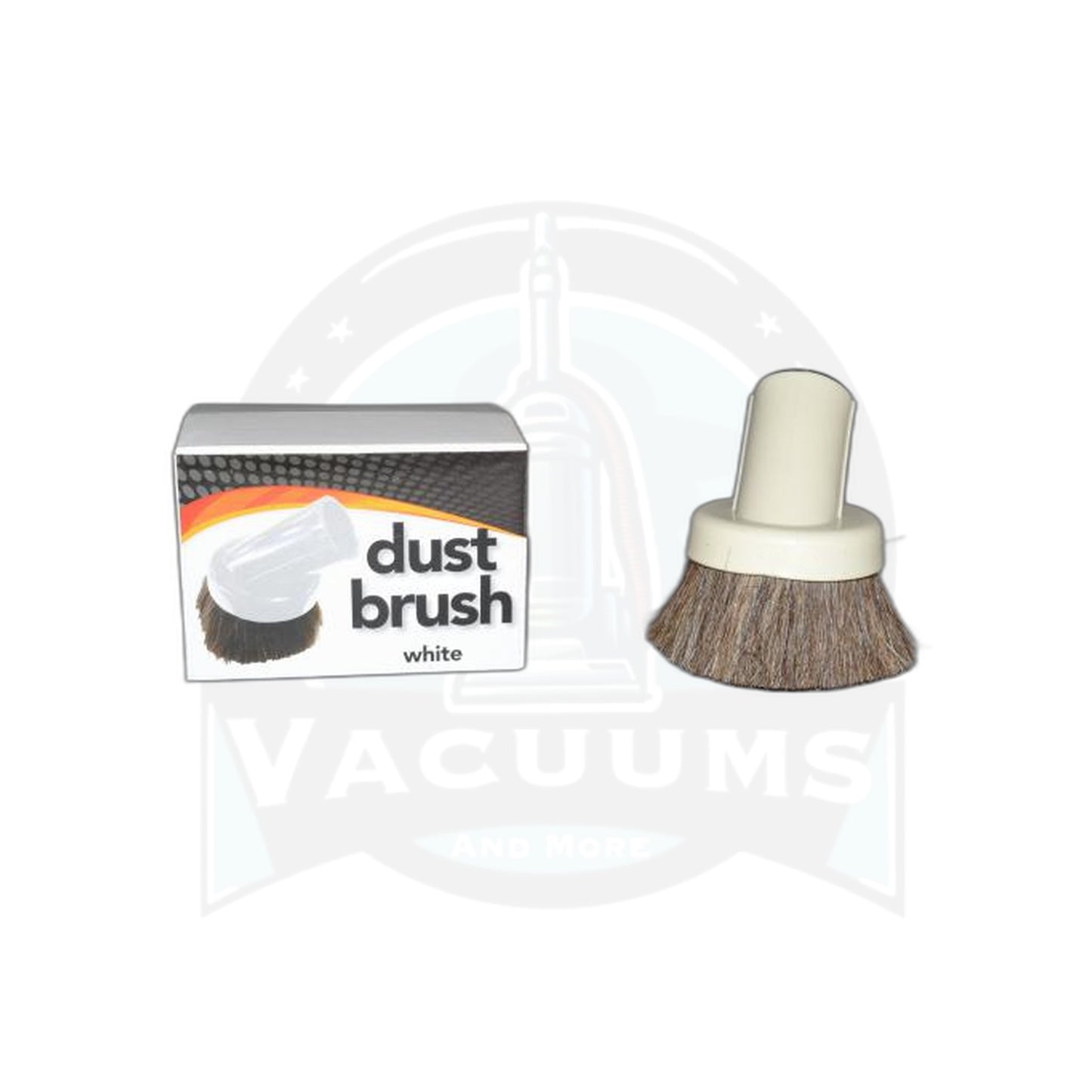 White Deluxe Horsehair Dust Brush 1-1/4" (Fitall) - Vacuums and More