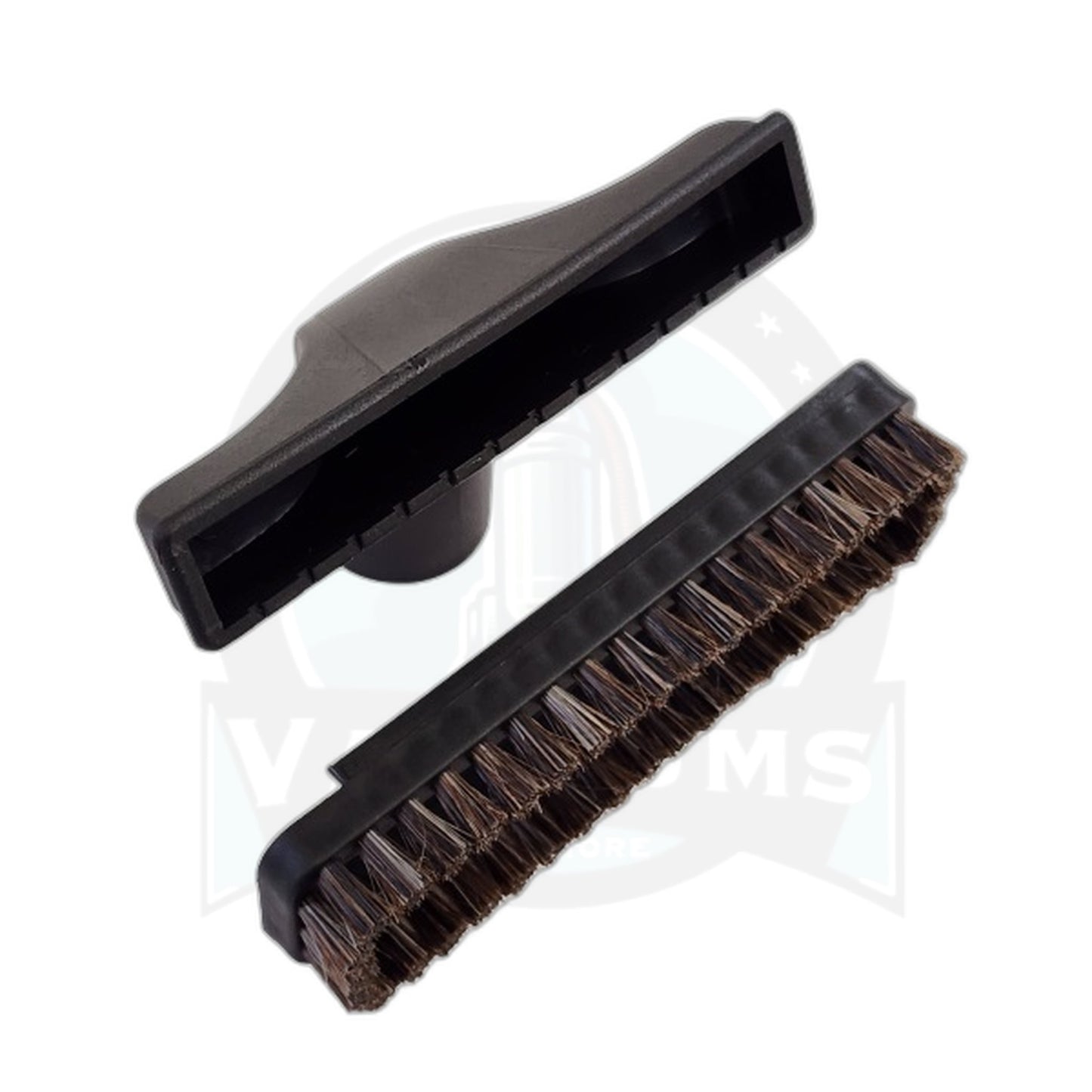 1-1/4" Upholstery Tool with Slide-On Dusting Brush, Black