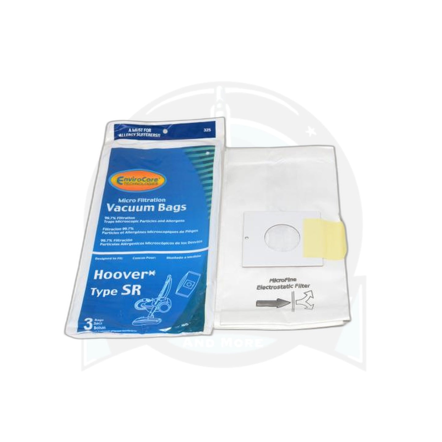 Sr Canister Micro Paper Bags - Hoover - 3 Pack - Envirocare Replacement - Hoover