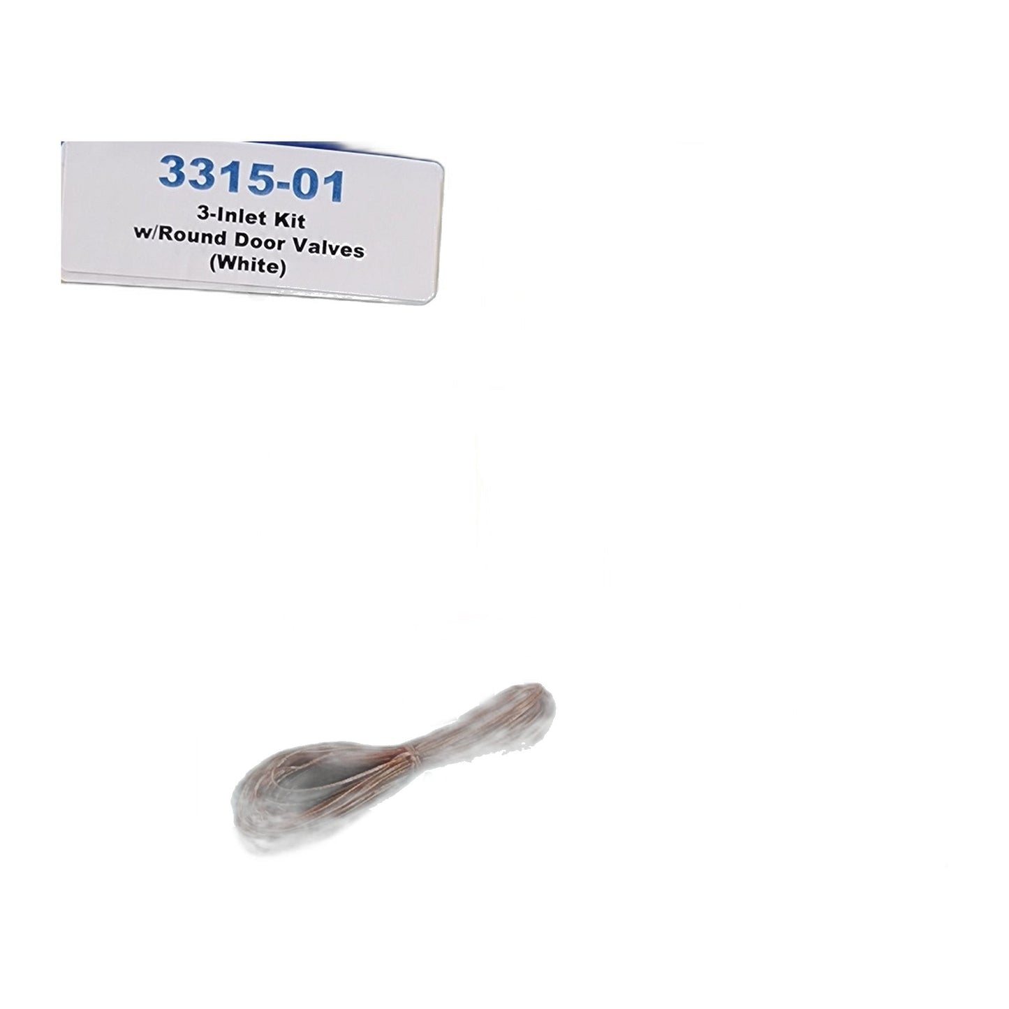 Central Vacuum 3-Inlet Installation Kit, Round Door, White, 50ft Wire