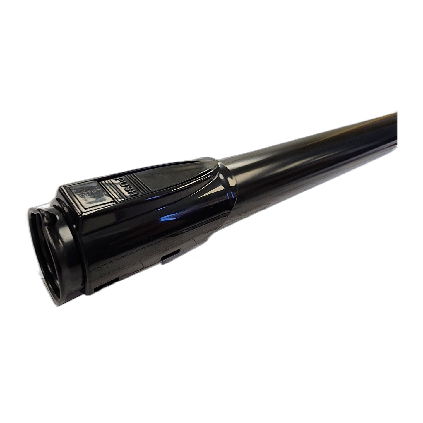 Universal 1-1/4" Black Metal 39" Telescopic Wand, Button-Lock Top, Friction-Fit Bottom