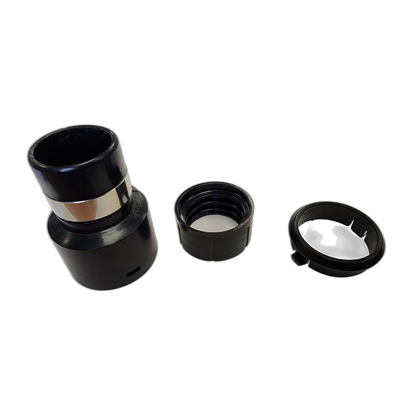 1-1/4" Metal-Banded Swivel CV Hose Cuff, Black, 3-Piece