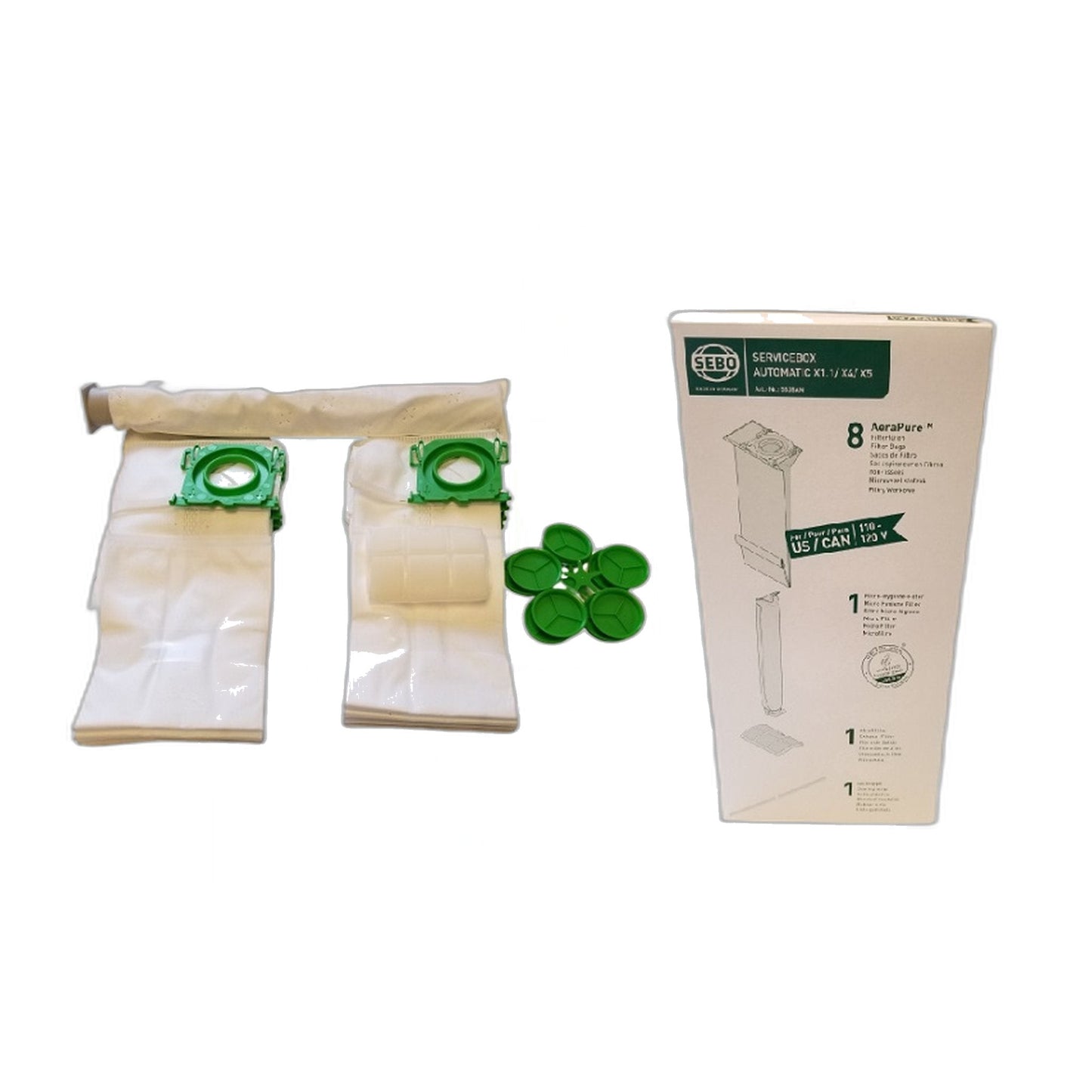 SEBO X Series Service Box - 8 Bags, Micro & Exhaust Filters