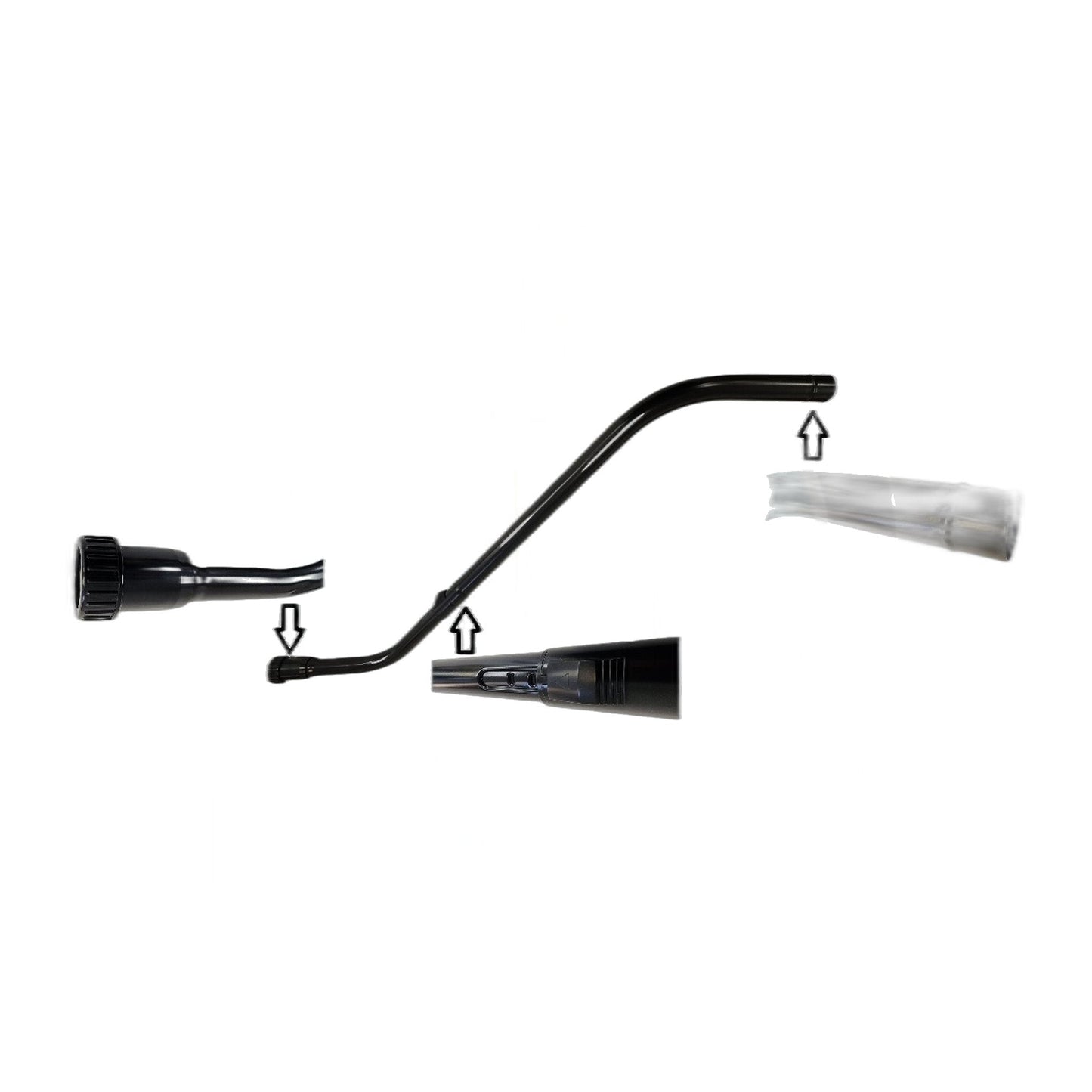 1-1/2" Ratchet Telescopic S-Wand, Black Steel, Made in Italy