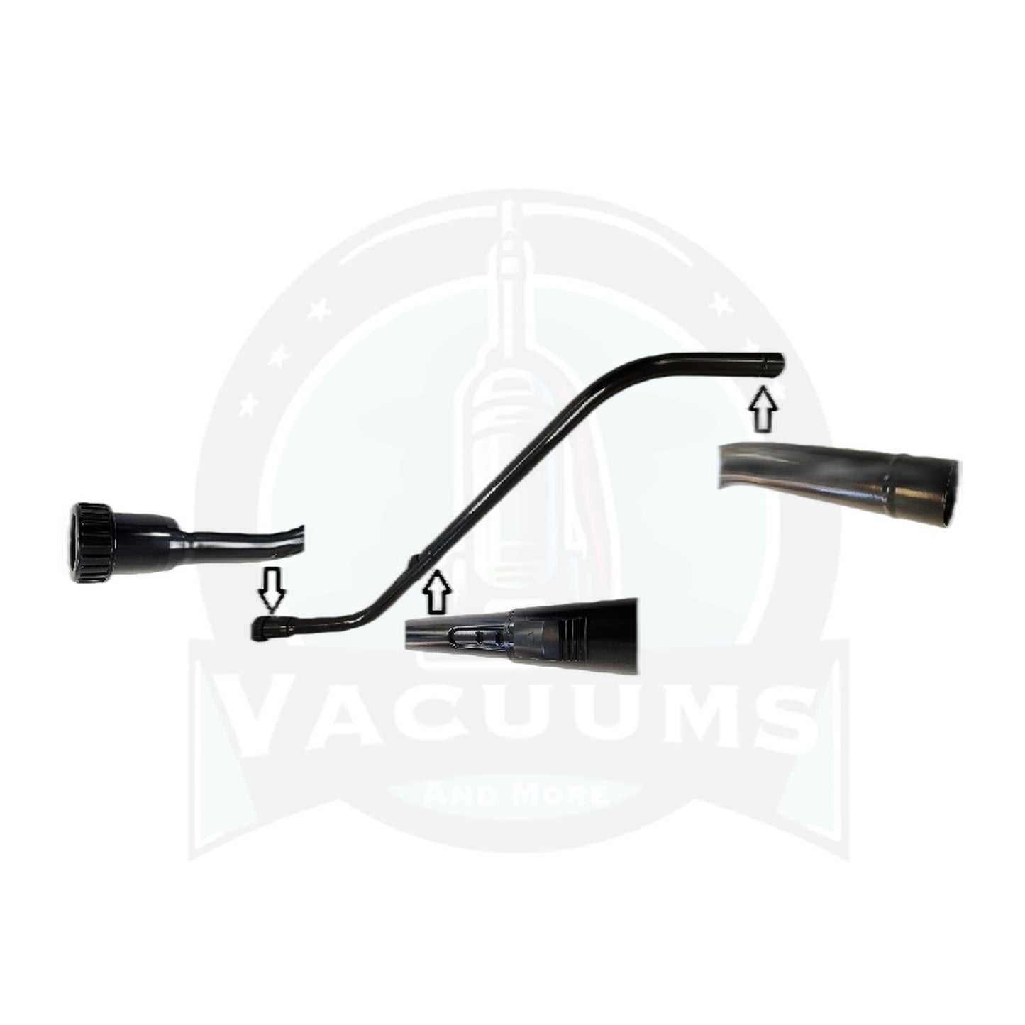 1-1/2" Ratchet Telescopic S-Wand, Black Steel, Made in Italy