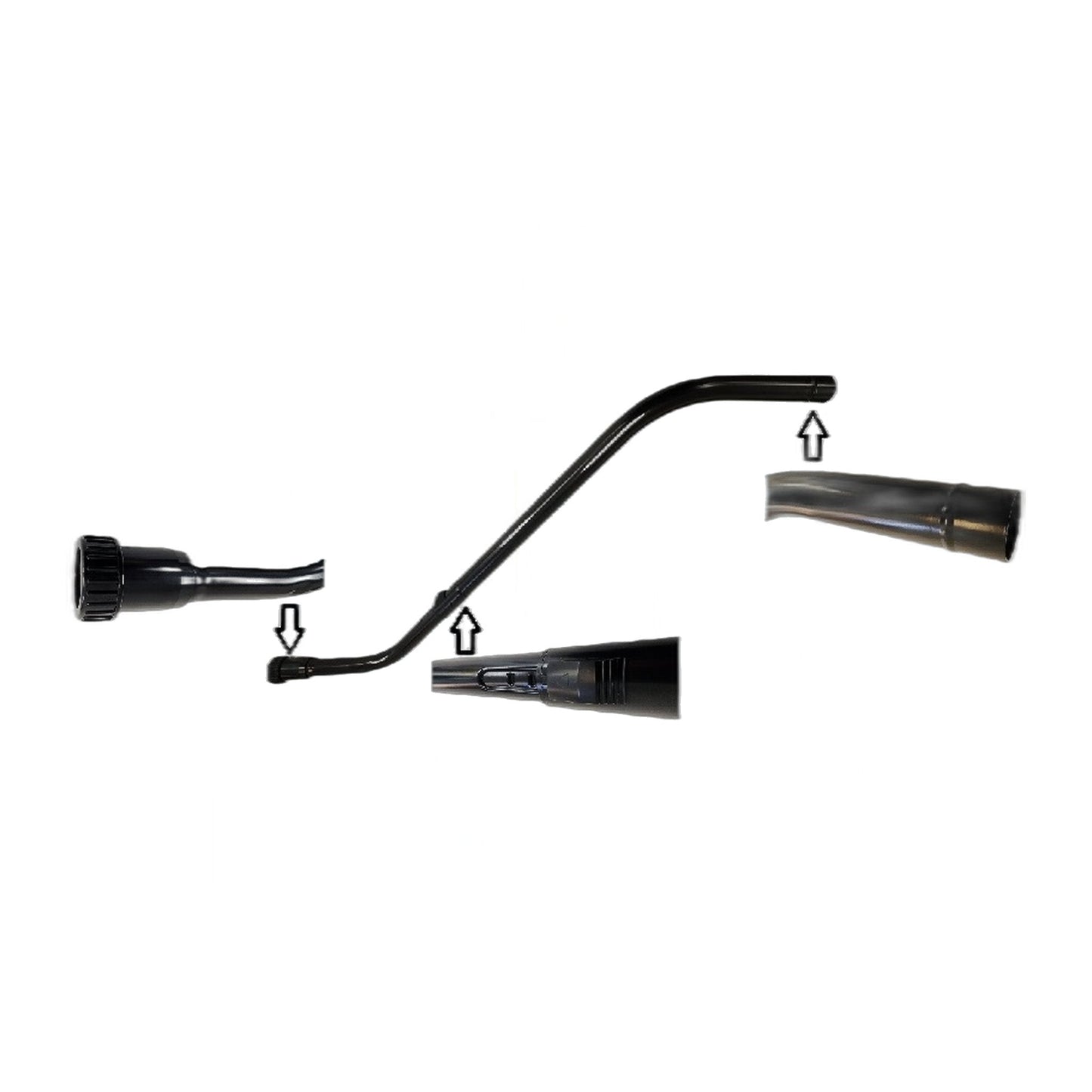 1-1/2" Ratchet Telescopic S-Wand, Black Steel, Made in Italy
