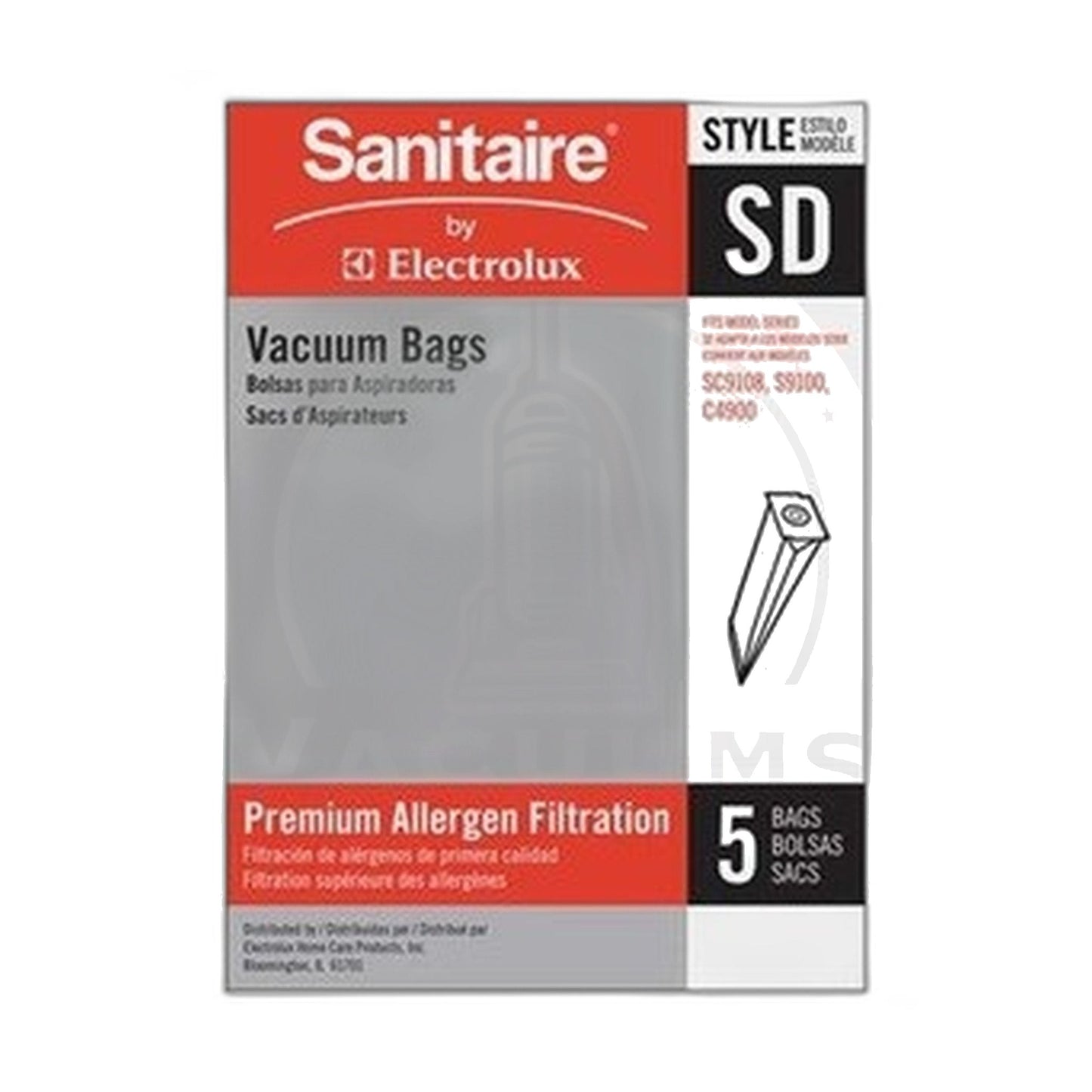 Eureka / Sanitaire Type SD Allergen Vacuum Bags, 5-Pack