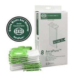 Filter Bag Box K (1 piece), 8 bags with caps - SEBO