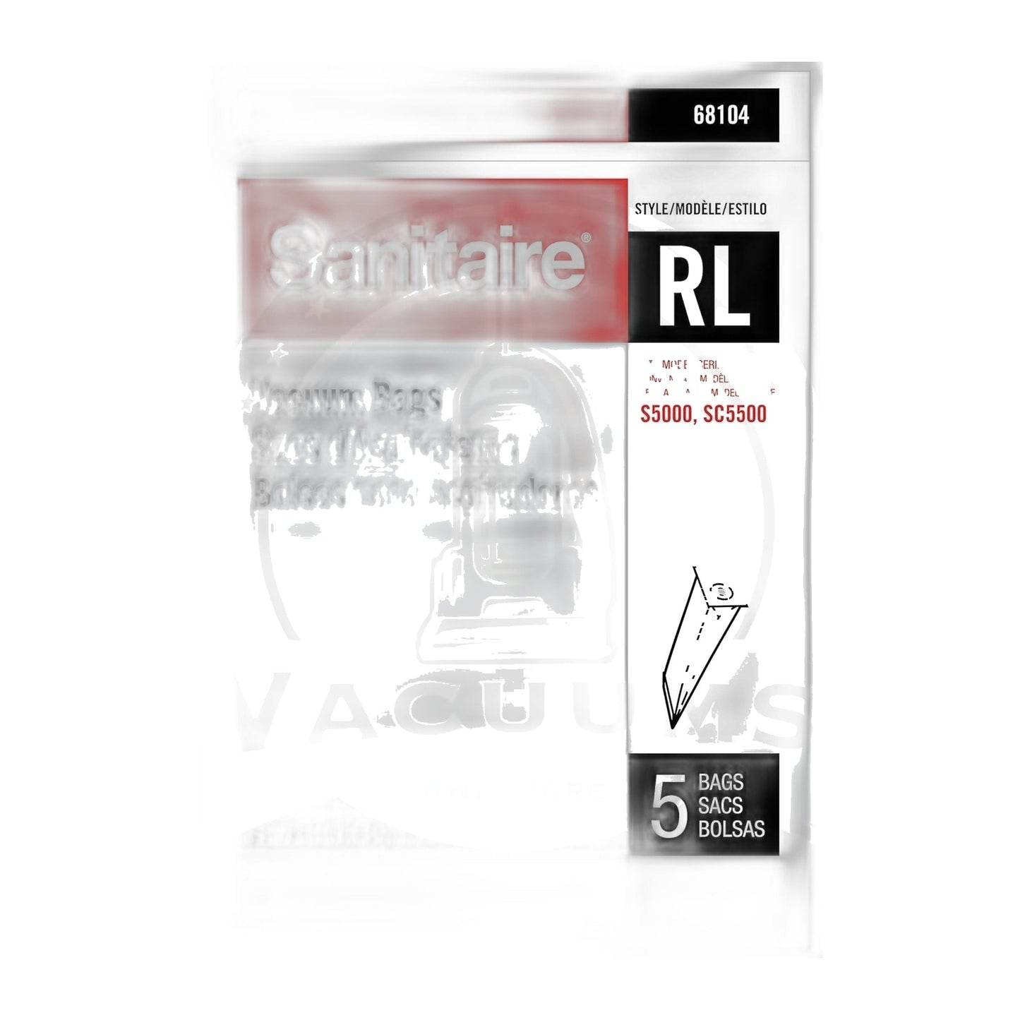 Eureka / Sanitaire Type RL Bags for SC5500A EON Upright, 5-Pack