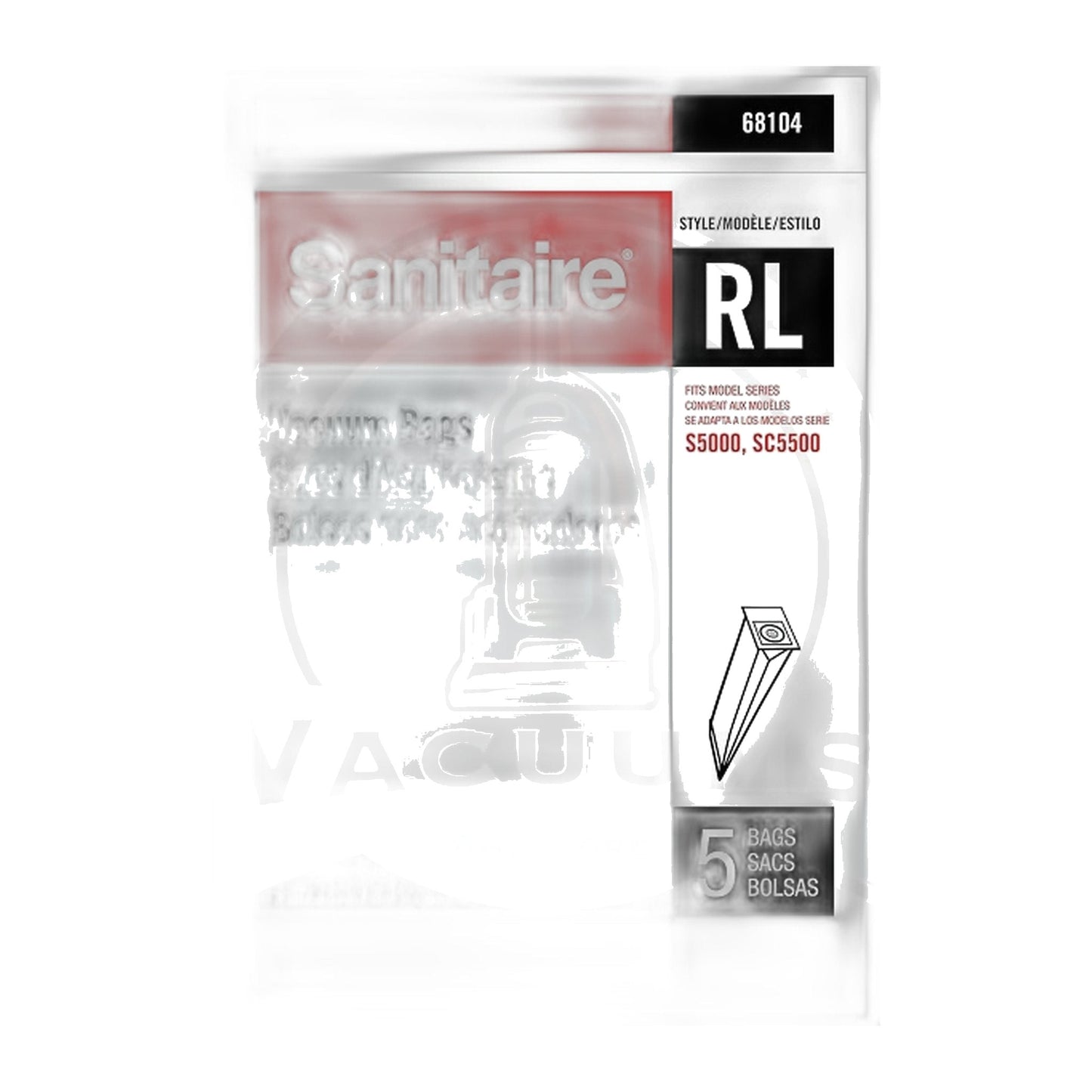 Eureka / Sanitaire Type RL Bags for SC5500A EON Upright, 5-Pack
