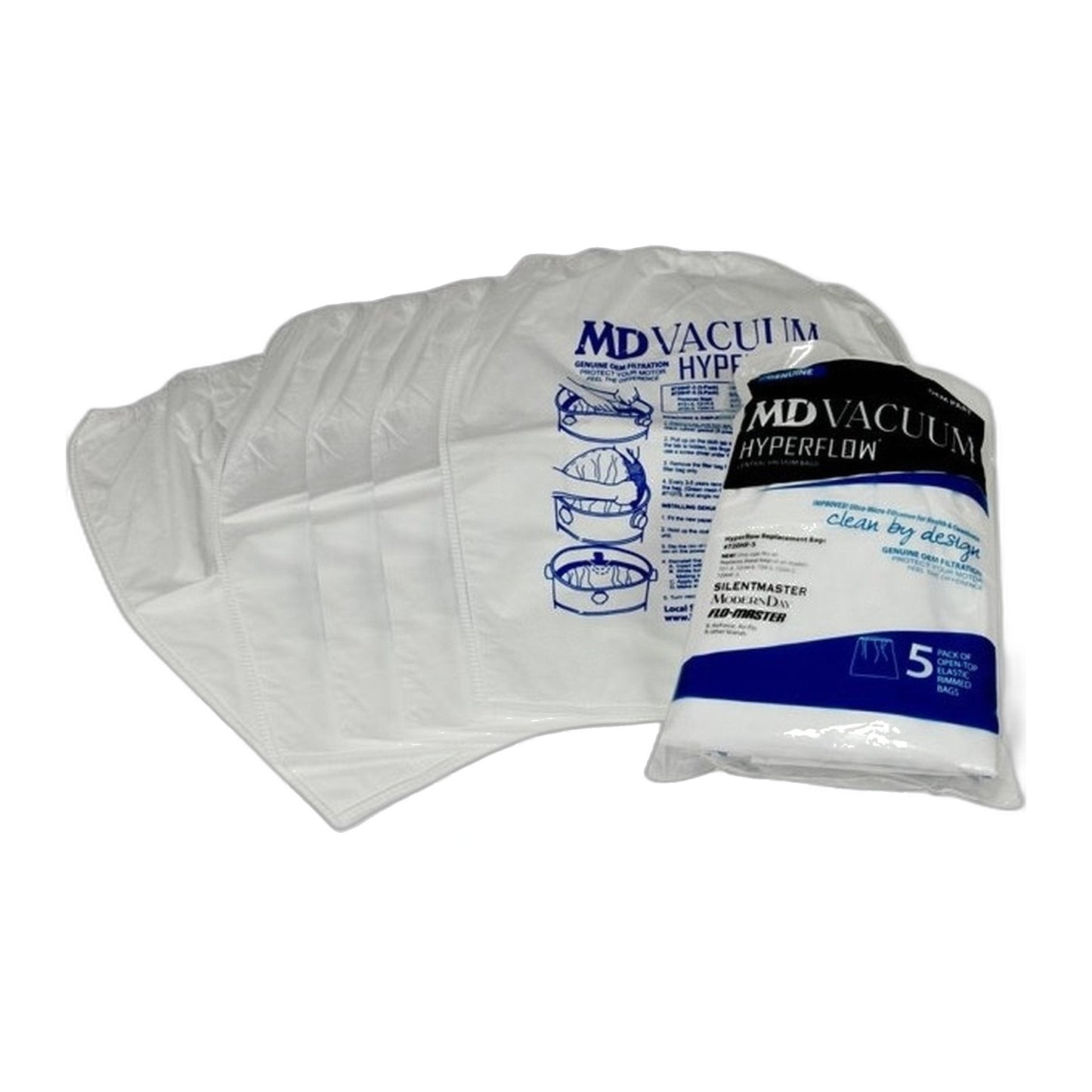 MD / HAH HyperFlow Open-Top Central Vacuum Bags 5-Pack