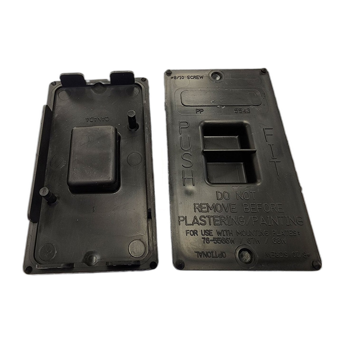 Vaculine Push-Fit Plaster Guard, Black - Fits Most Mounting Plates