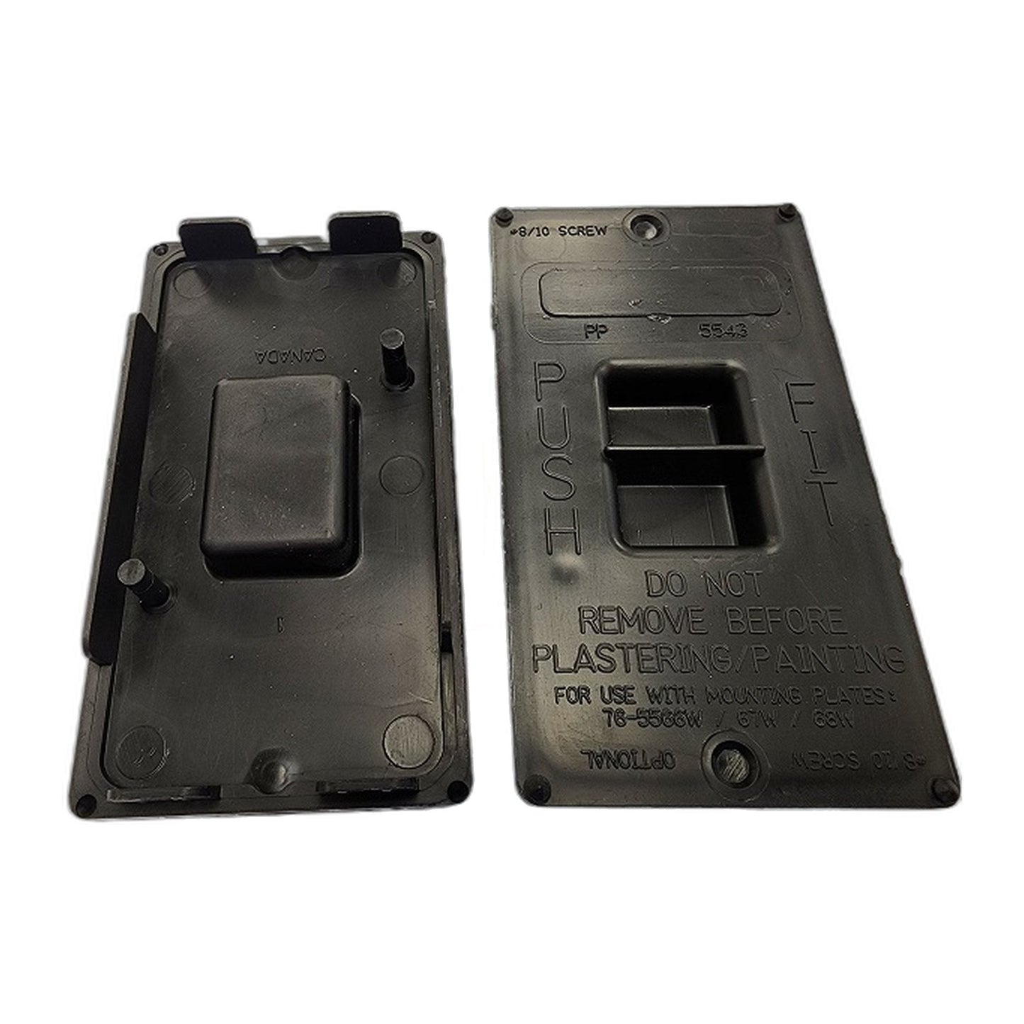 Vaculine Push-Fit Plaster Guard, Black - Fits Most Mounting Plates