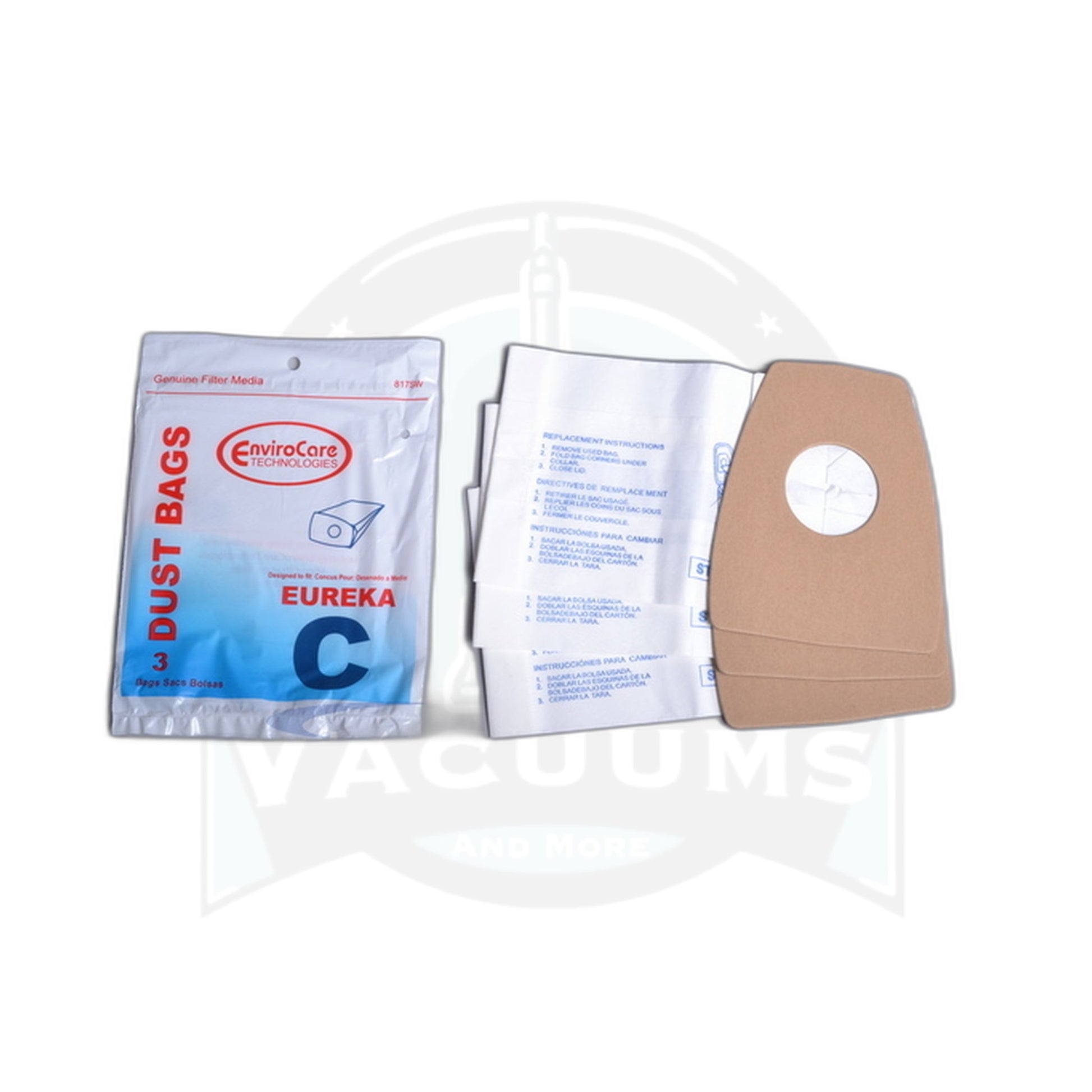 Eureka C Non-micro Paper Bags - 3 Pack - Eureka
